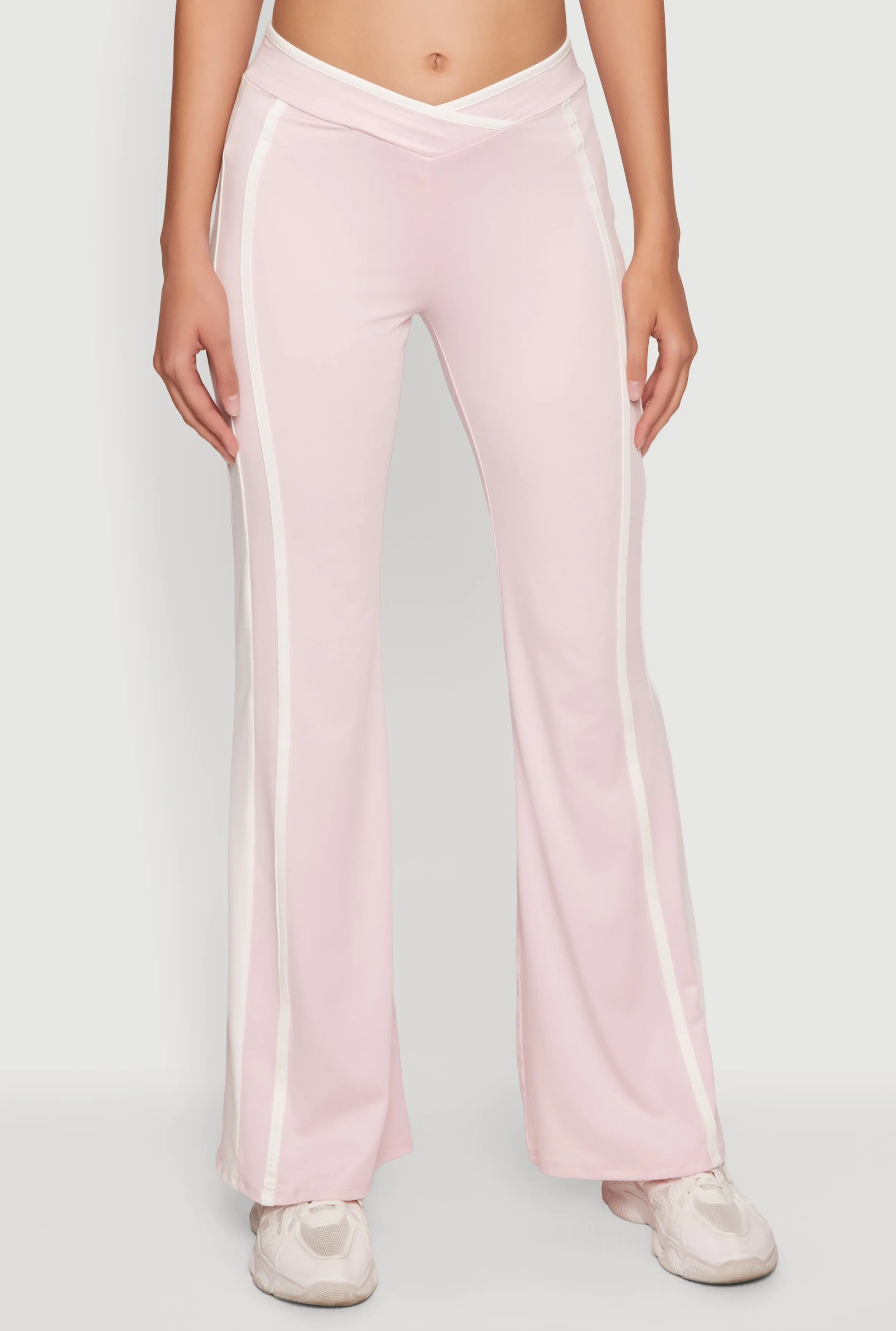 Contrast Trim Crossover Flare Active Pants sold by Rainbow product image thumbnail 3