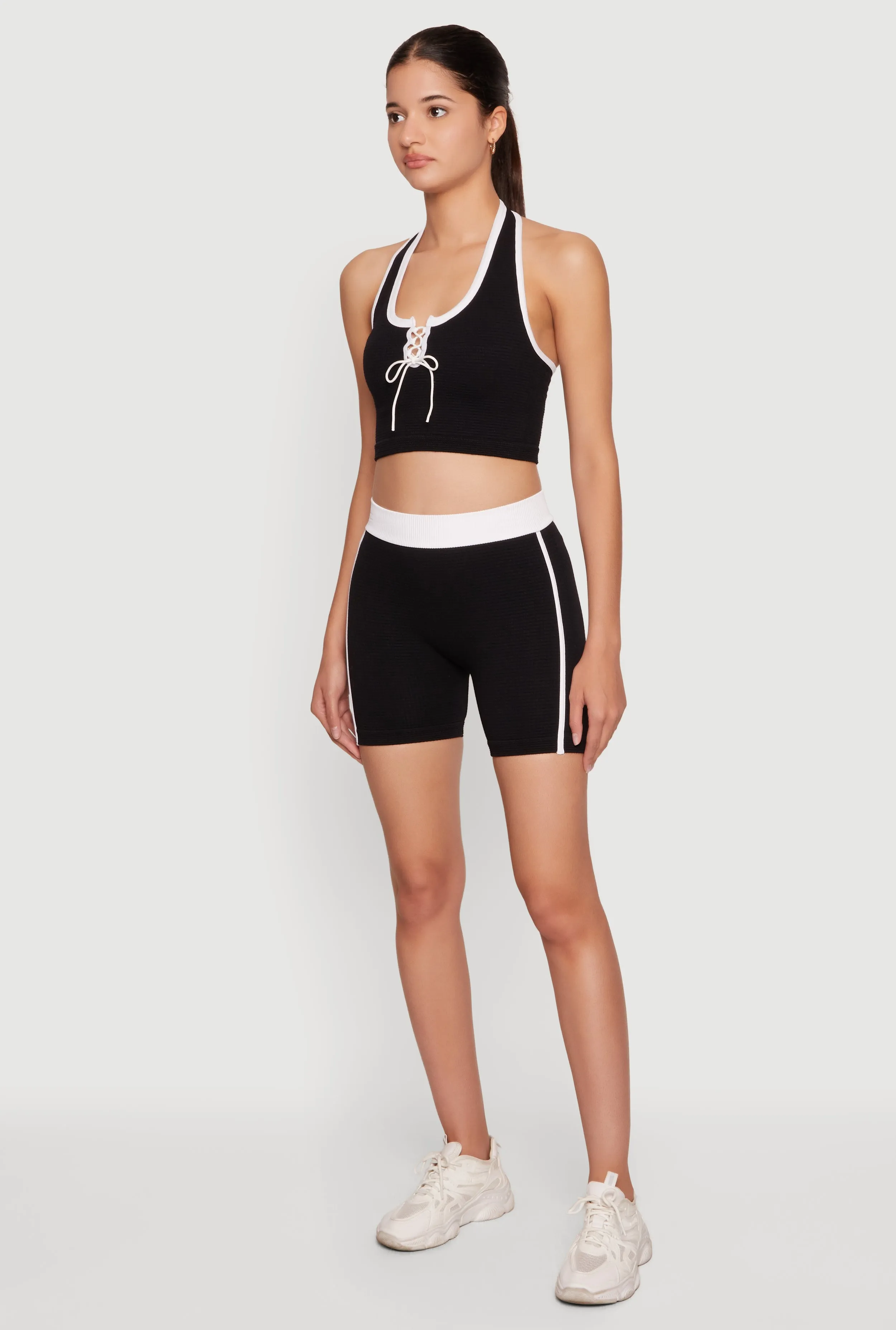 Seamless Contrast Trim Bike Shorts sold by Rainbow product image thumbnail 2
