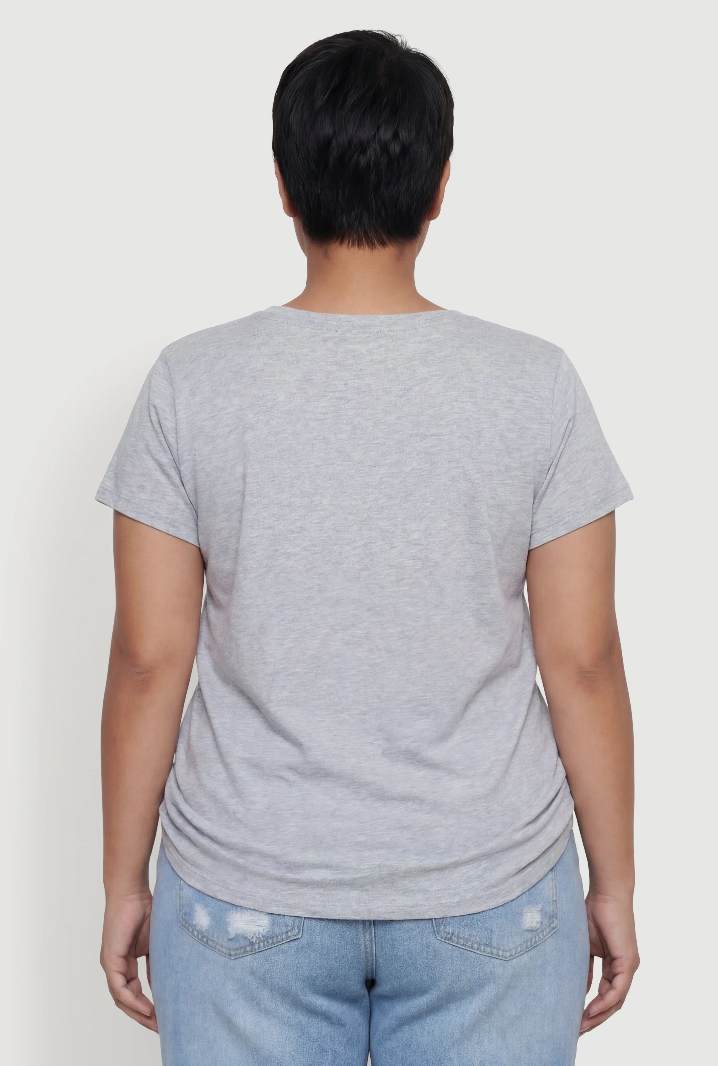 Plus Size Crew Neck Short Sleeve Tee sold by Rainbow product image thumbnail 5