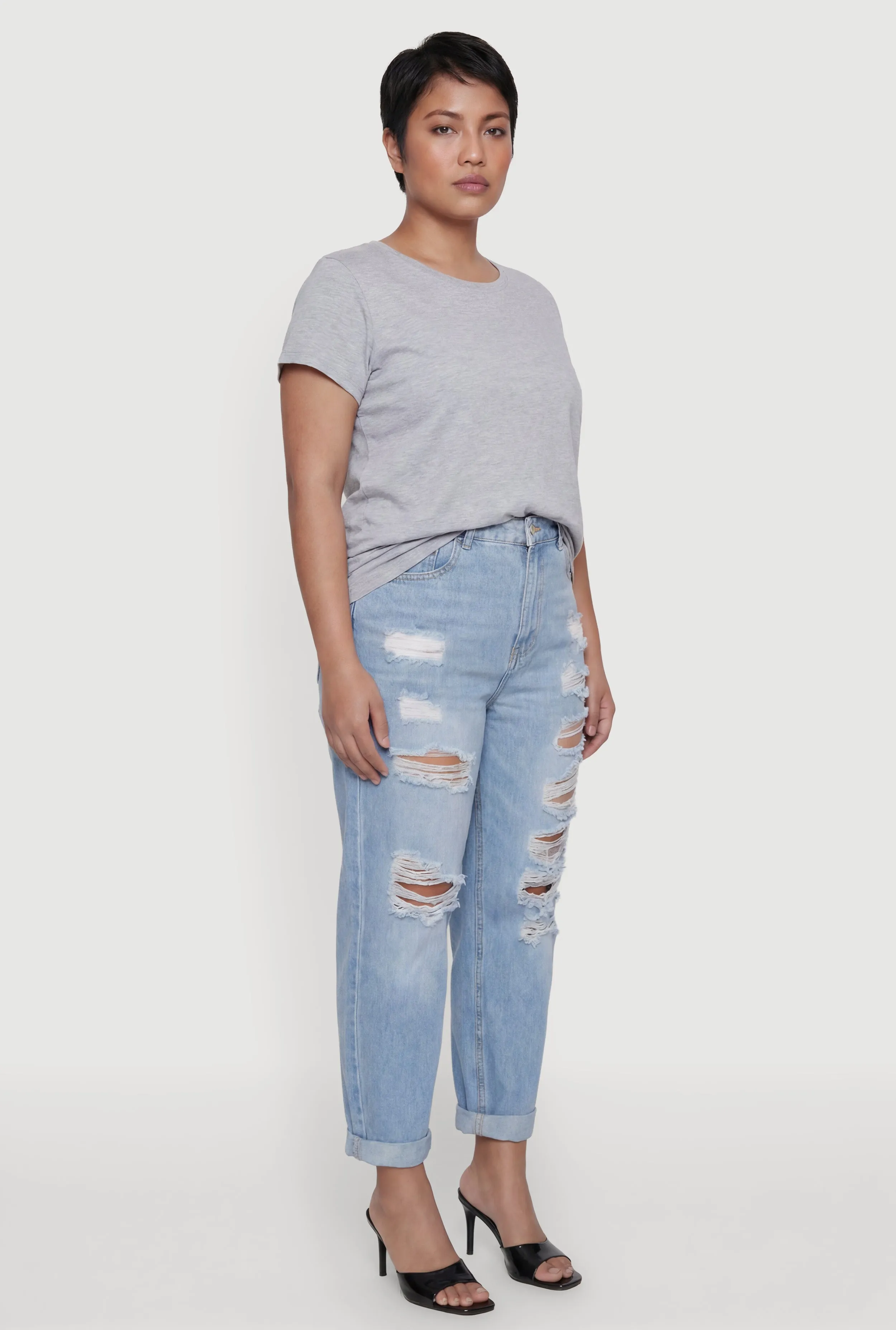 Plus Size Crew Neck Short Sleeve Tee sold by Rainbow product image thumbnail 3