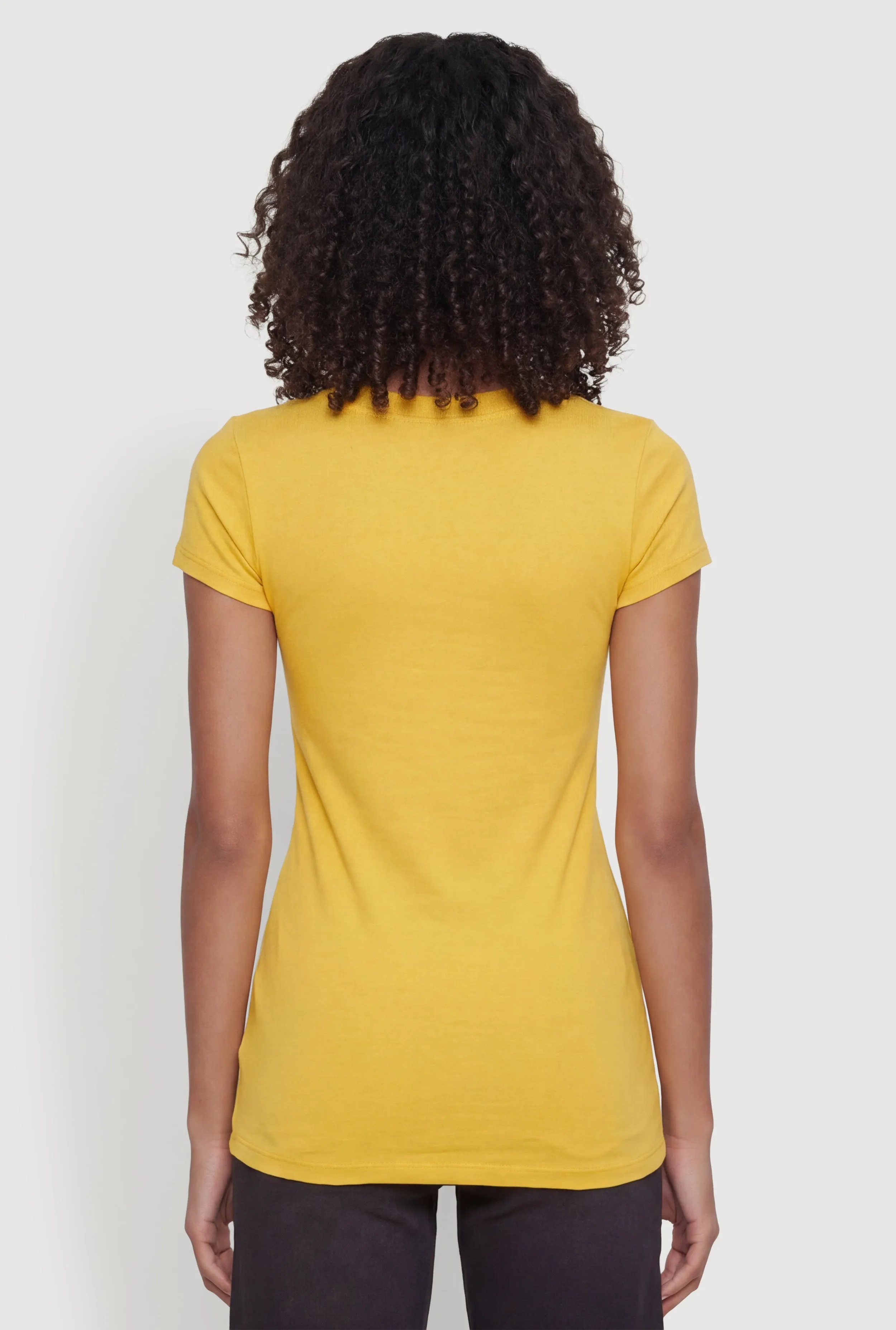 V Neck Basic Short Sleeve Tee sold by Rainbow product image thumbnail 5