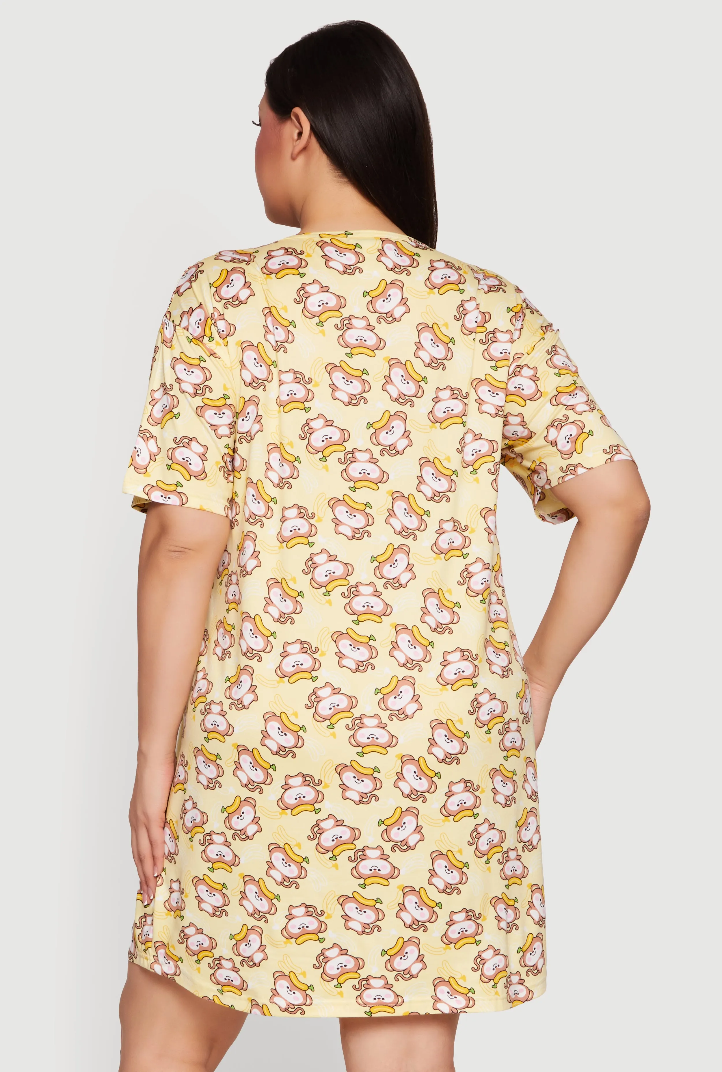 Plus Size Taking Care of Monkey Business Graphic Sleepshirt sold by Rainbow product image thumbnail 2