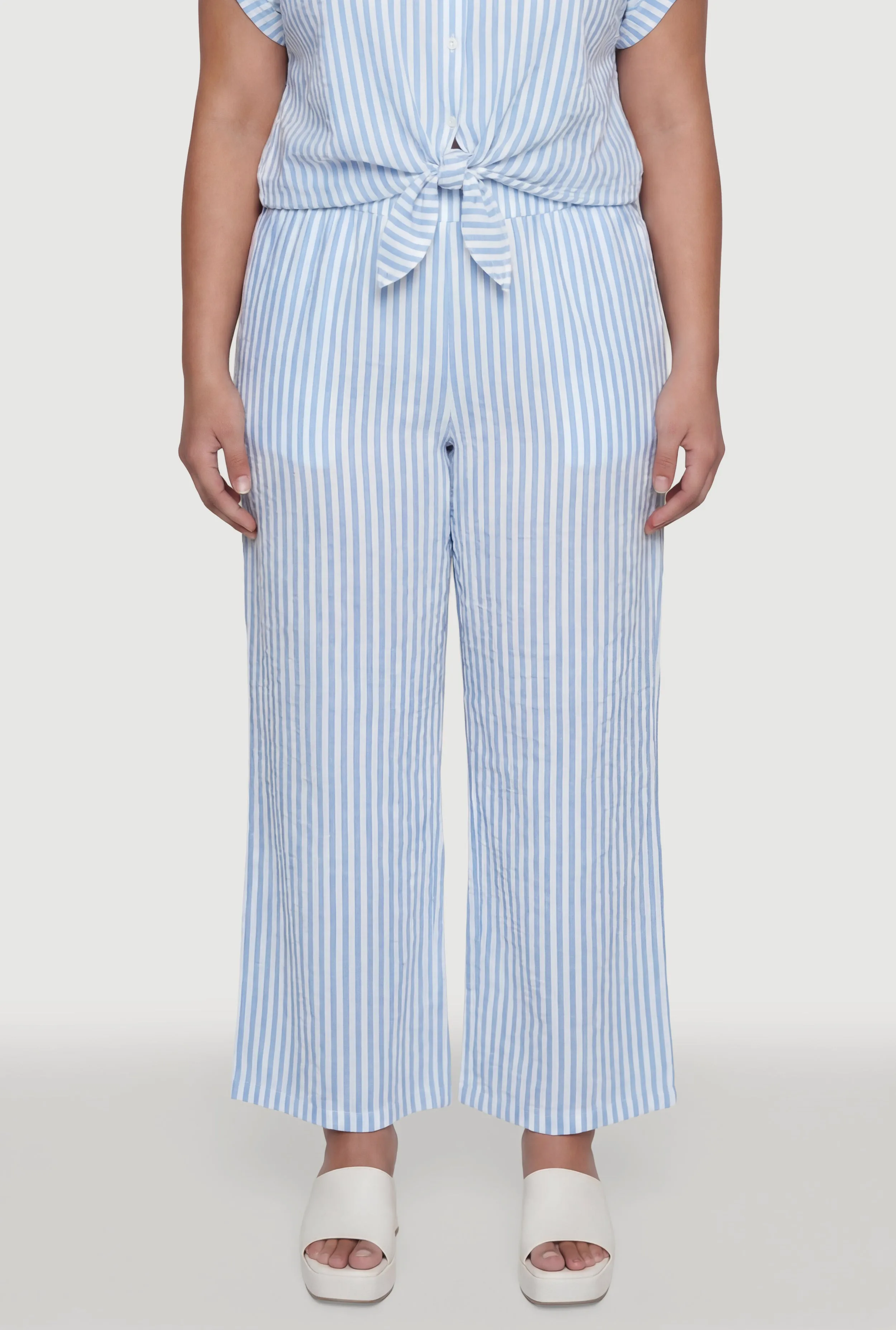 Plus Size Striped Wide Leg Casual Pants sold by Rainbow product image thumbnail 3