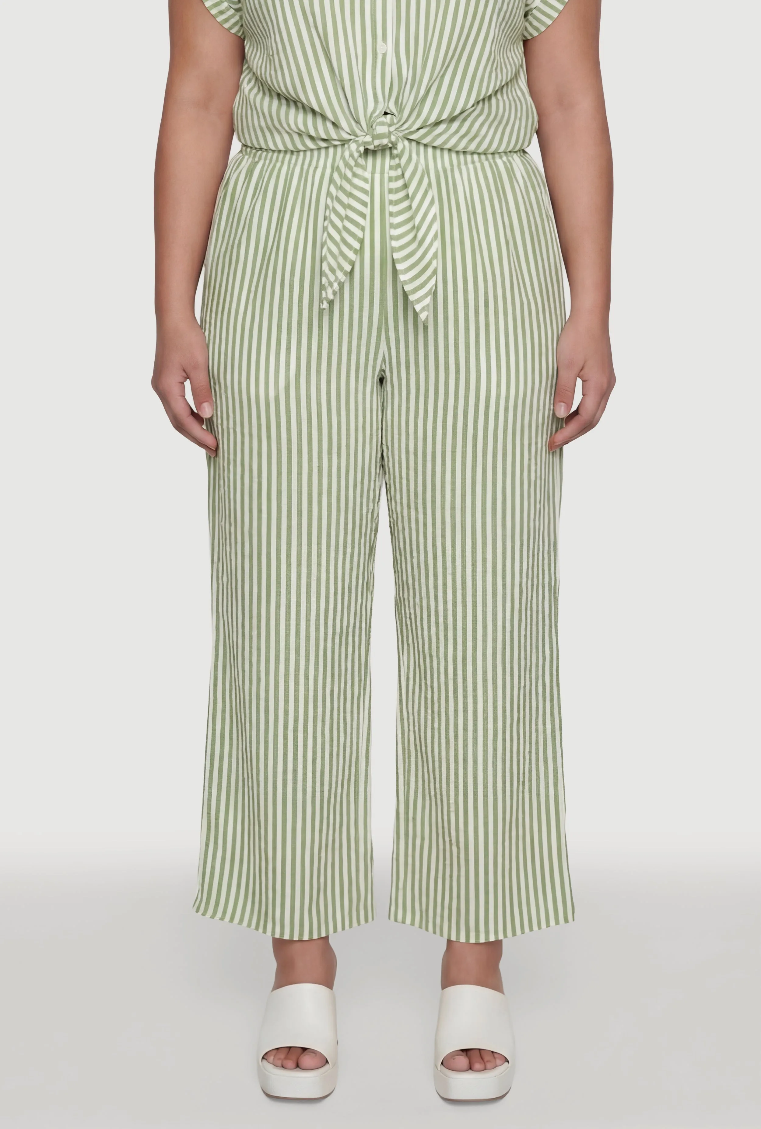 Plus Size Striped Wide Leg Casual Pants sold by Rainbow product image thumbnail 3