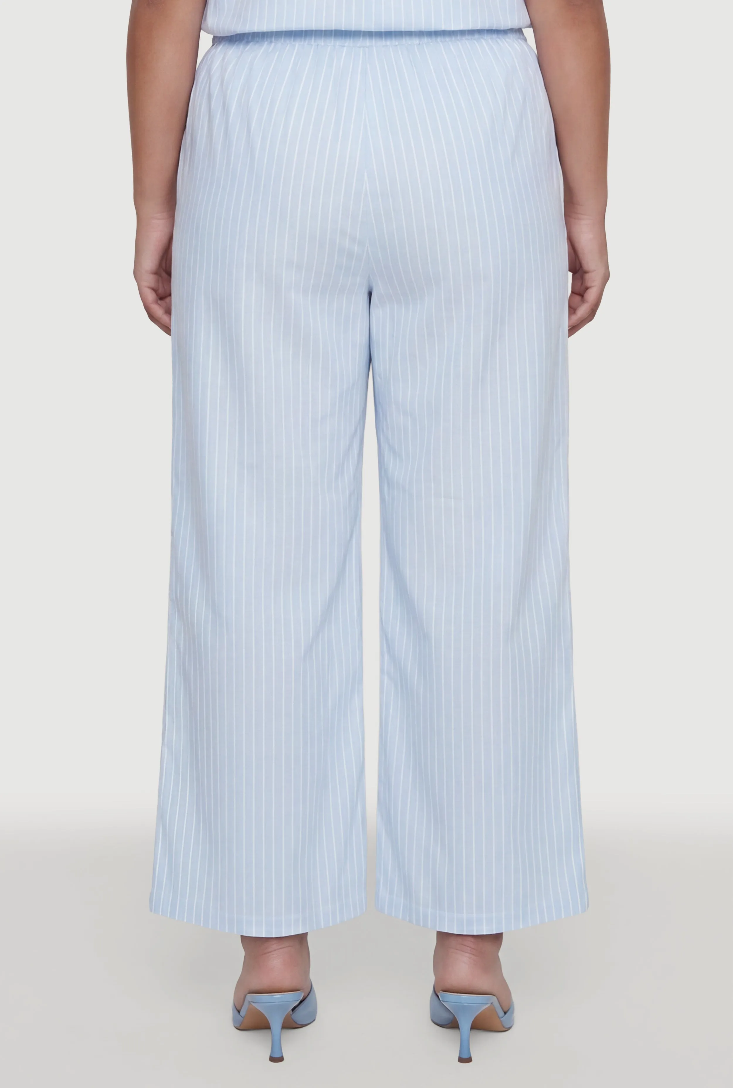 Plus Size Striped Poplin Drawstring Waist Pants sold by Rainbow product image thumbnail 5