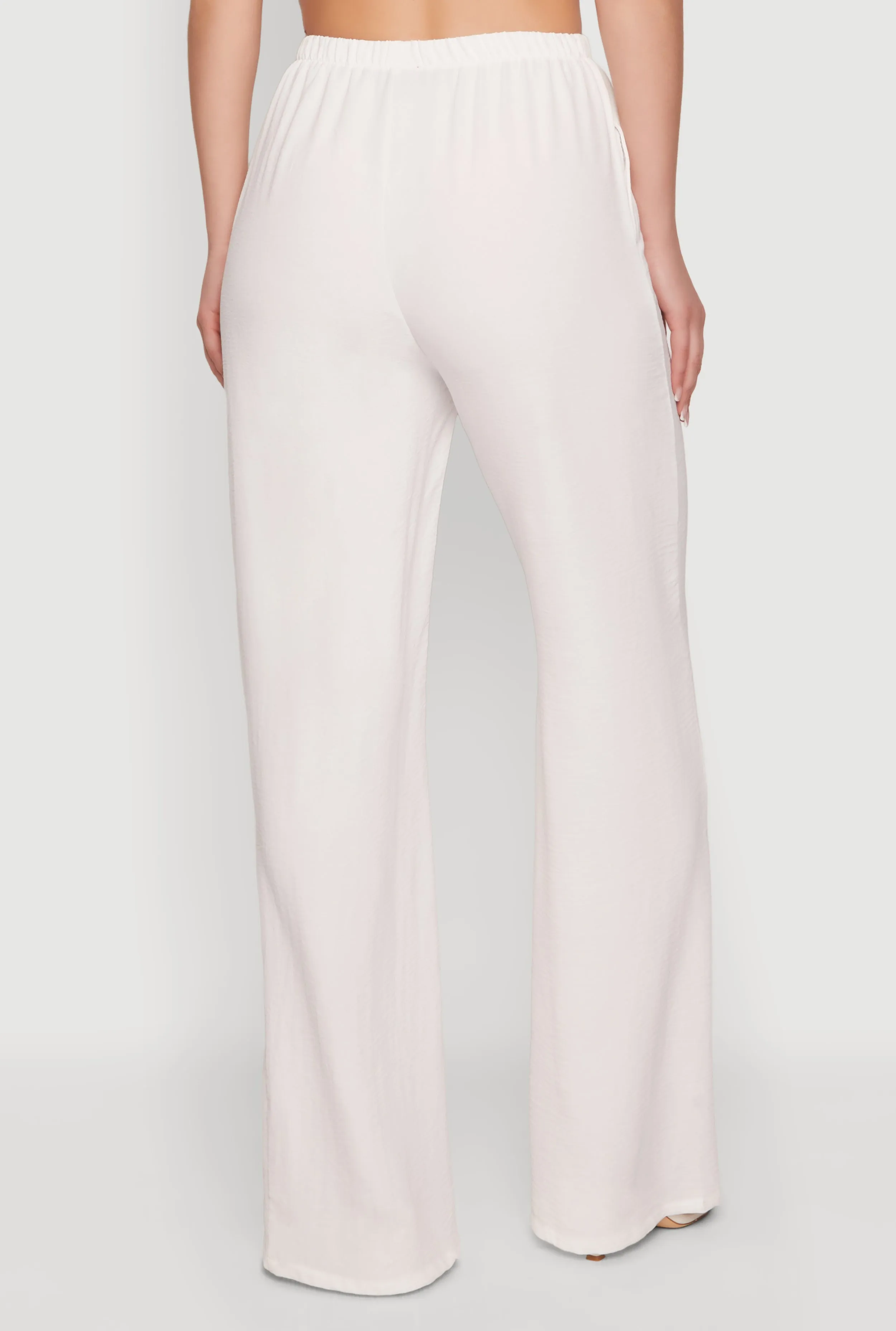 Crepe Knit High Waisted Wide Leg Pull On Pants sold by Rainbow product image thumbnail 5