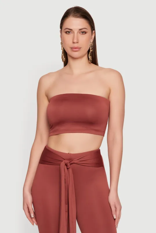 Solid Crop Tube Top made by Rainbow