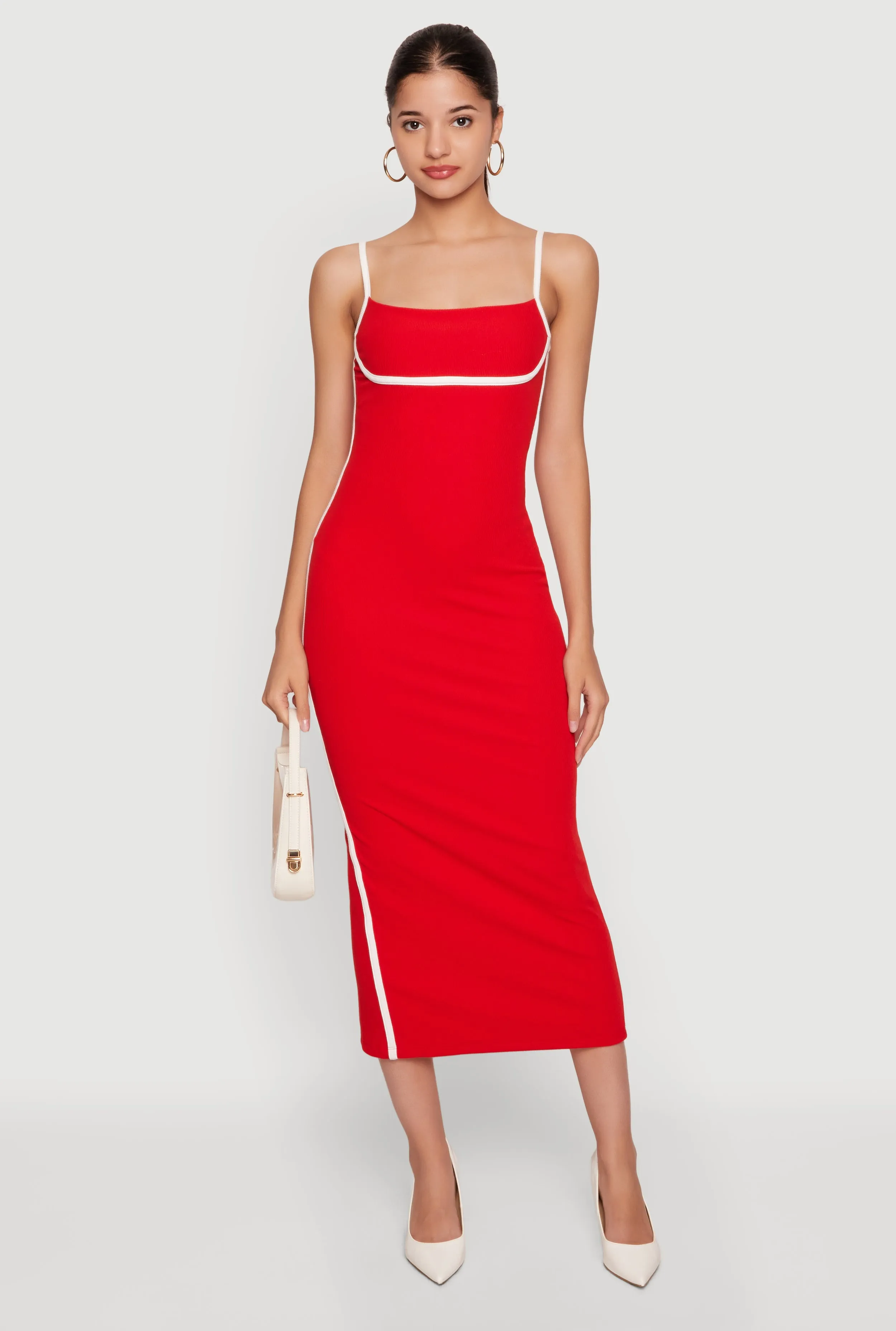 Contrast Trim Cami Midi Dress sold by Rainbow product image thumbnail 2