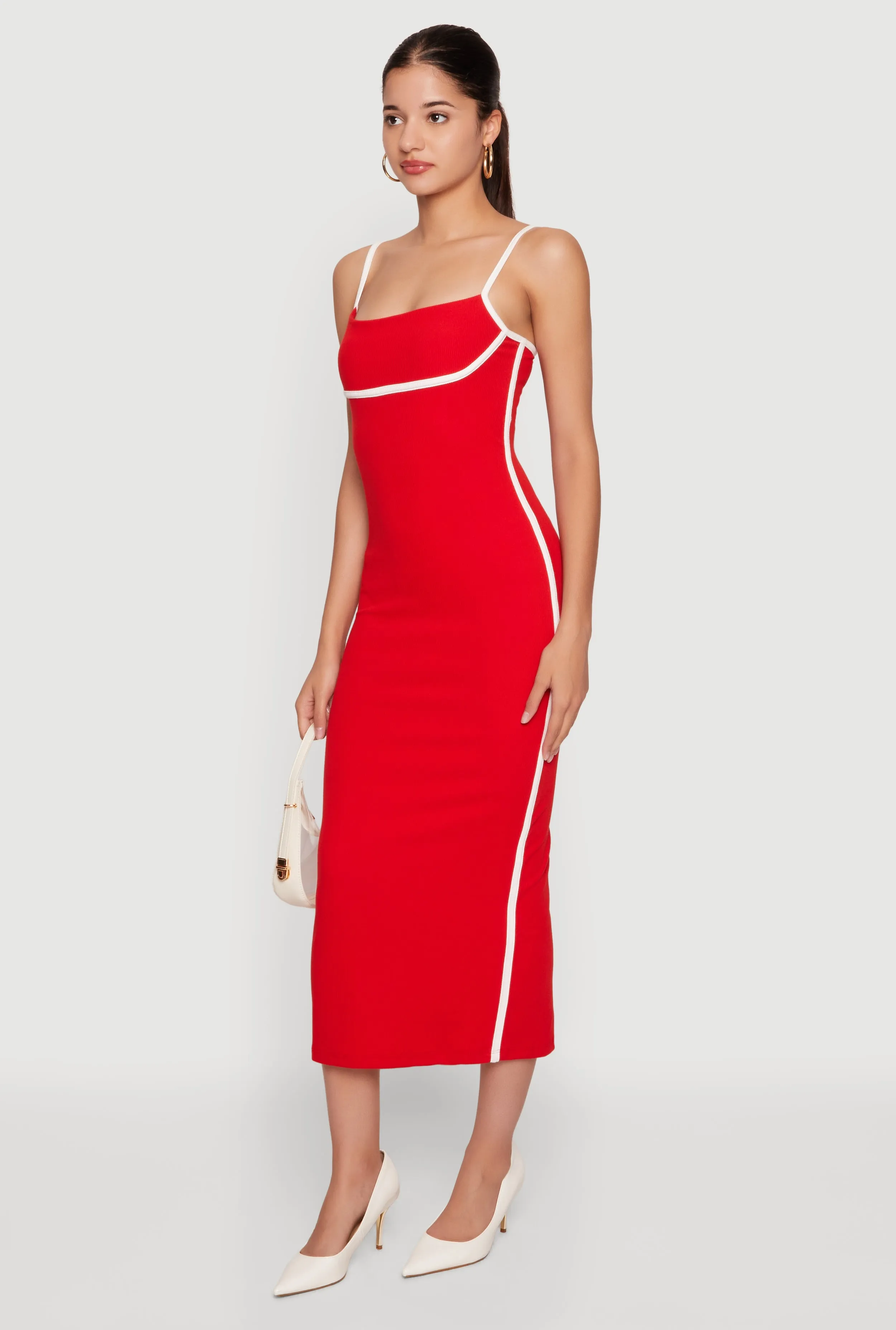 Contrast Trim Cami Midi Dress sold by Rainbow product image thumbnail 2