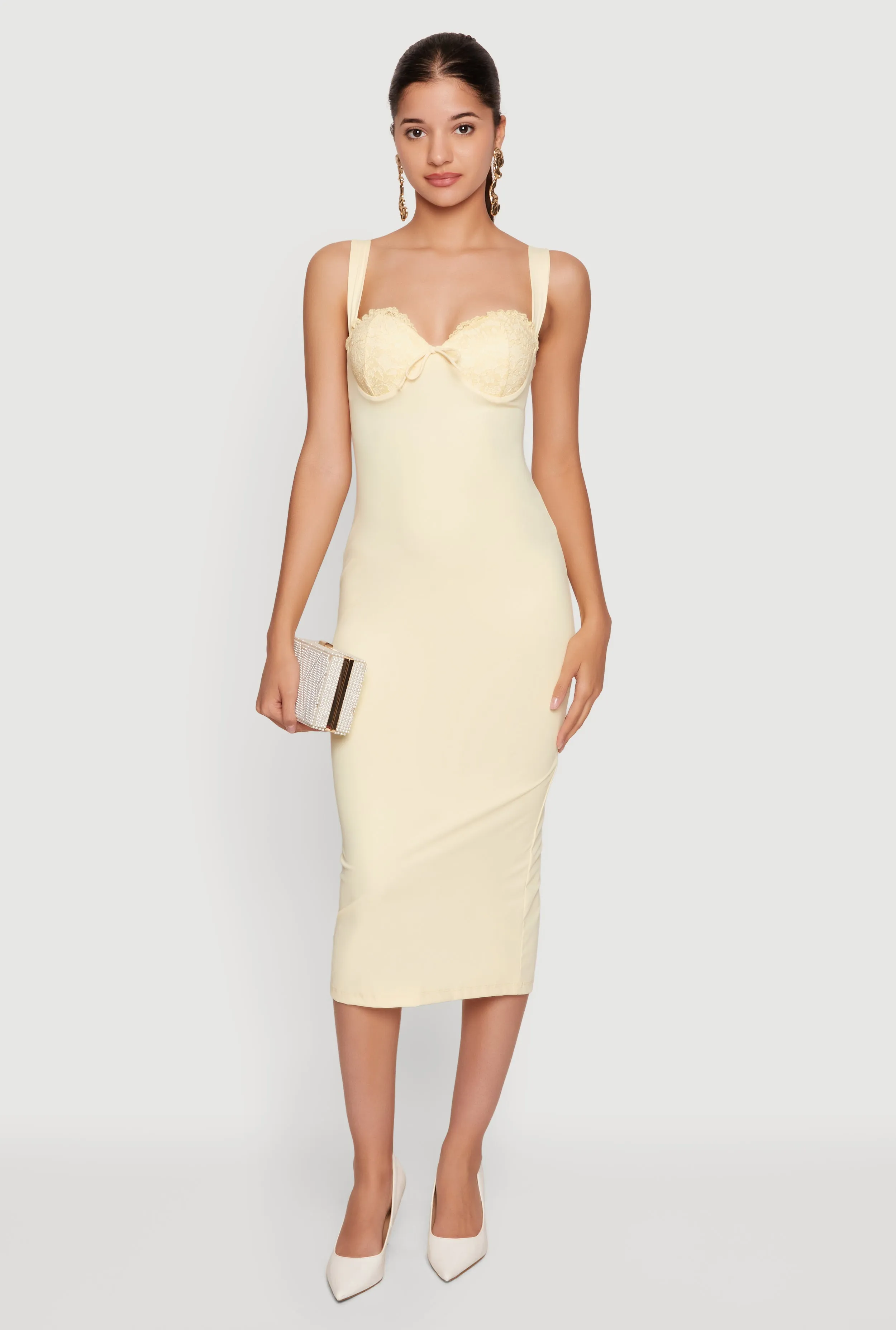 Lace Detail Bustier Midi Dress sold by Rainbow product image thumbnail 2