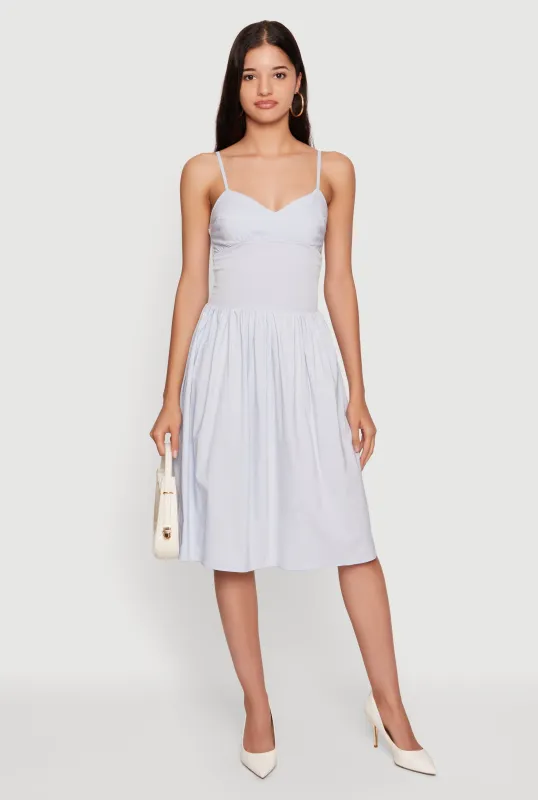 Sleeveless Sweetheart Midi Dress made by Haute Monde