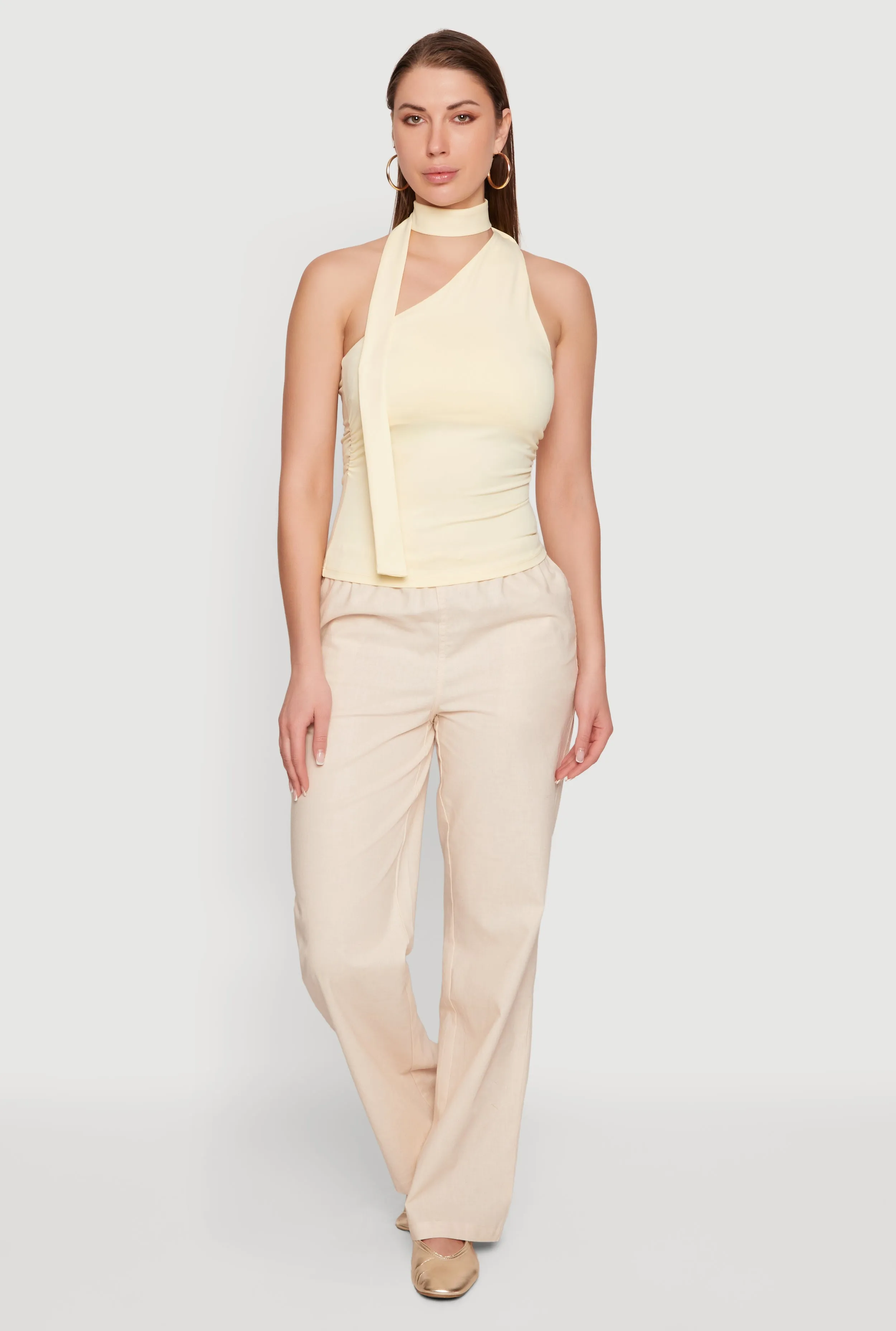 Side Ruched Scarf Neck Blouse sold by Rainbow product image thumbnail 3