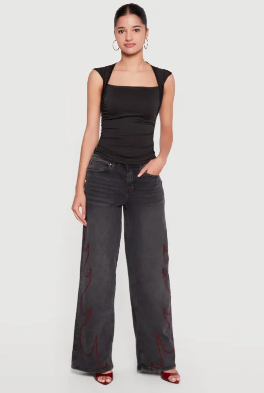 Fire Emblem Decorative Stitch Whiskered Jeans made by Almost Famous