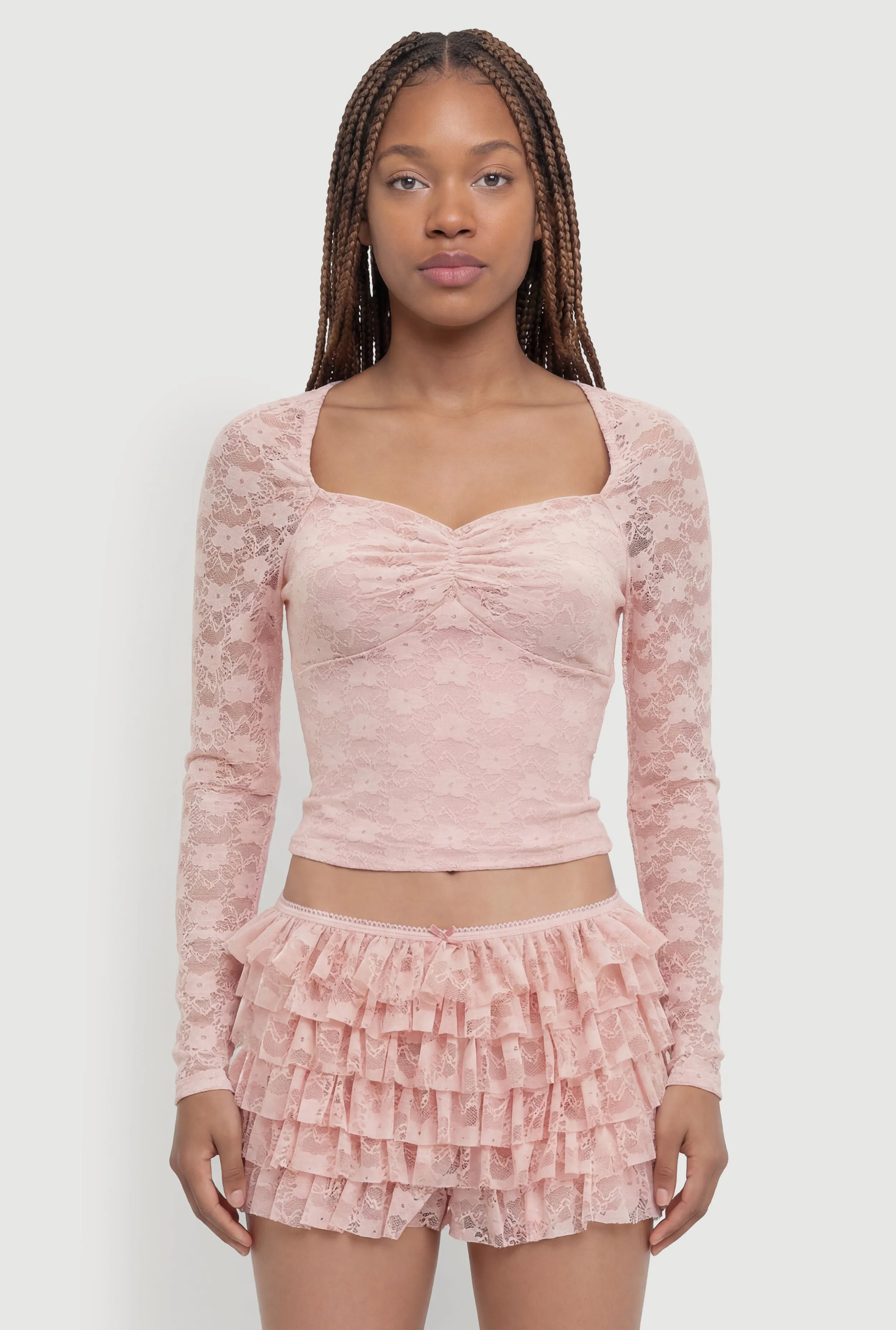 Floral Lace Long Sleeve Top sold by Rainbow