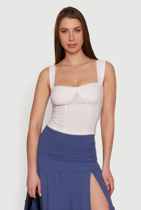Lace Trim Bustier Top made by Rainbow