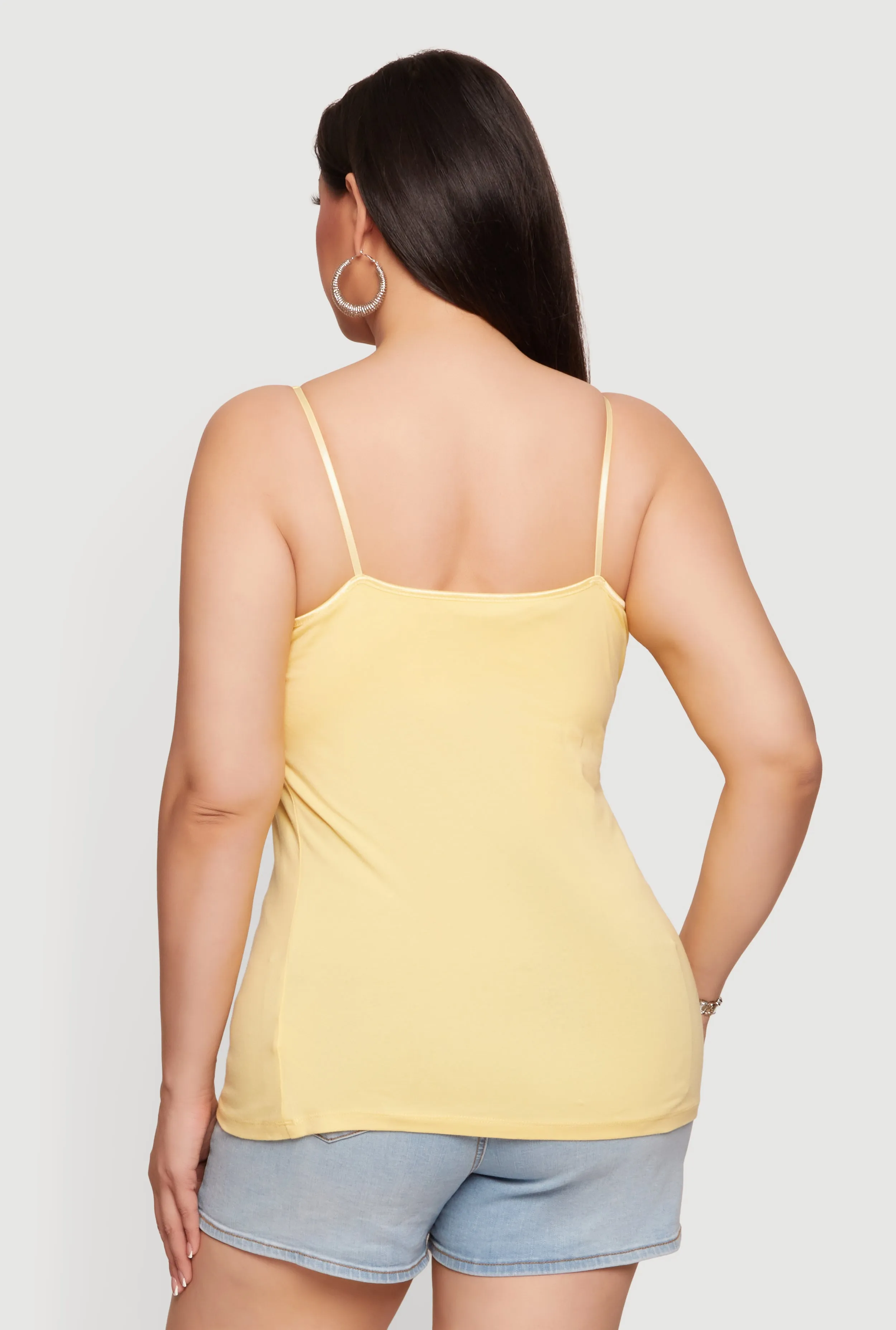 Plus Size Solid Scoop Neck Cami with Shelf Bra sold by Rainbow product image thumbnail 5