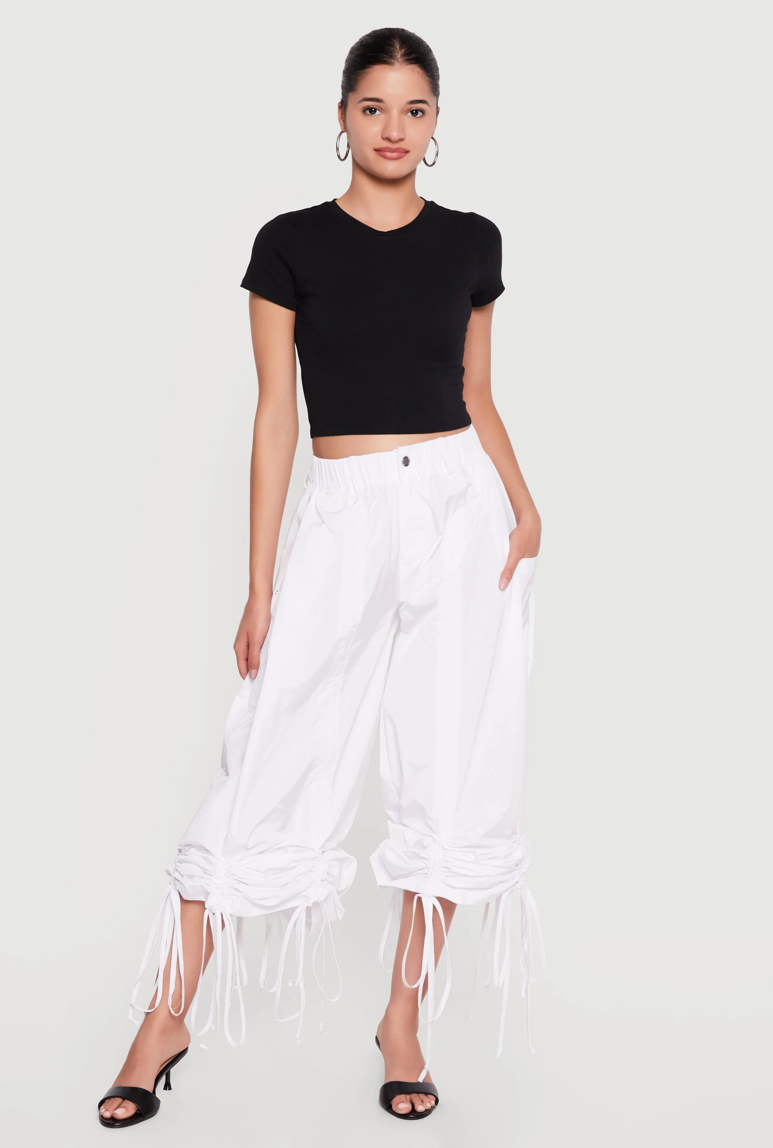 Tie Hem Parachute Baggy Pants sold by Rainbow product image thumbnail 2