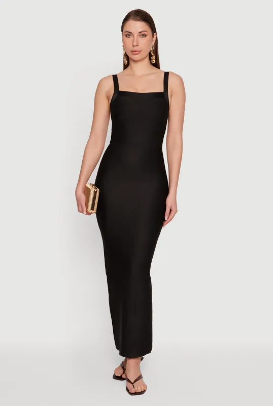Sleeveless Open Back Maxi Dress with Zip Back made by Rainbow