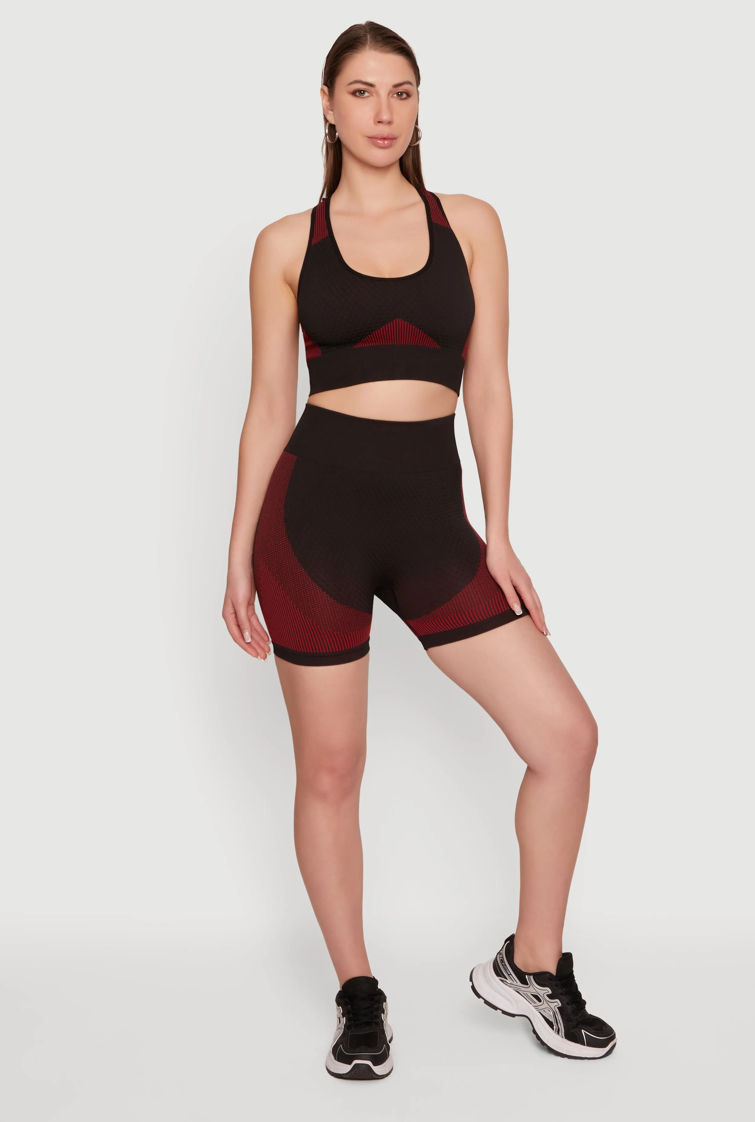 Striped Detail High Waisted Bike Shorts sold by Rainbow product image thumbnail 3