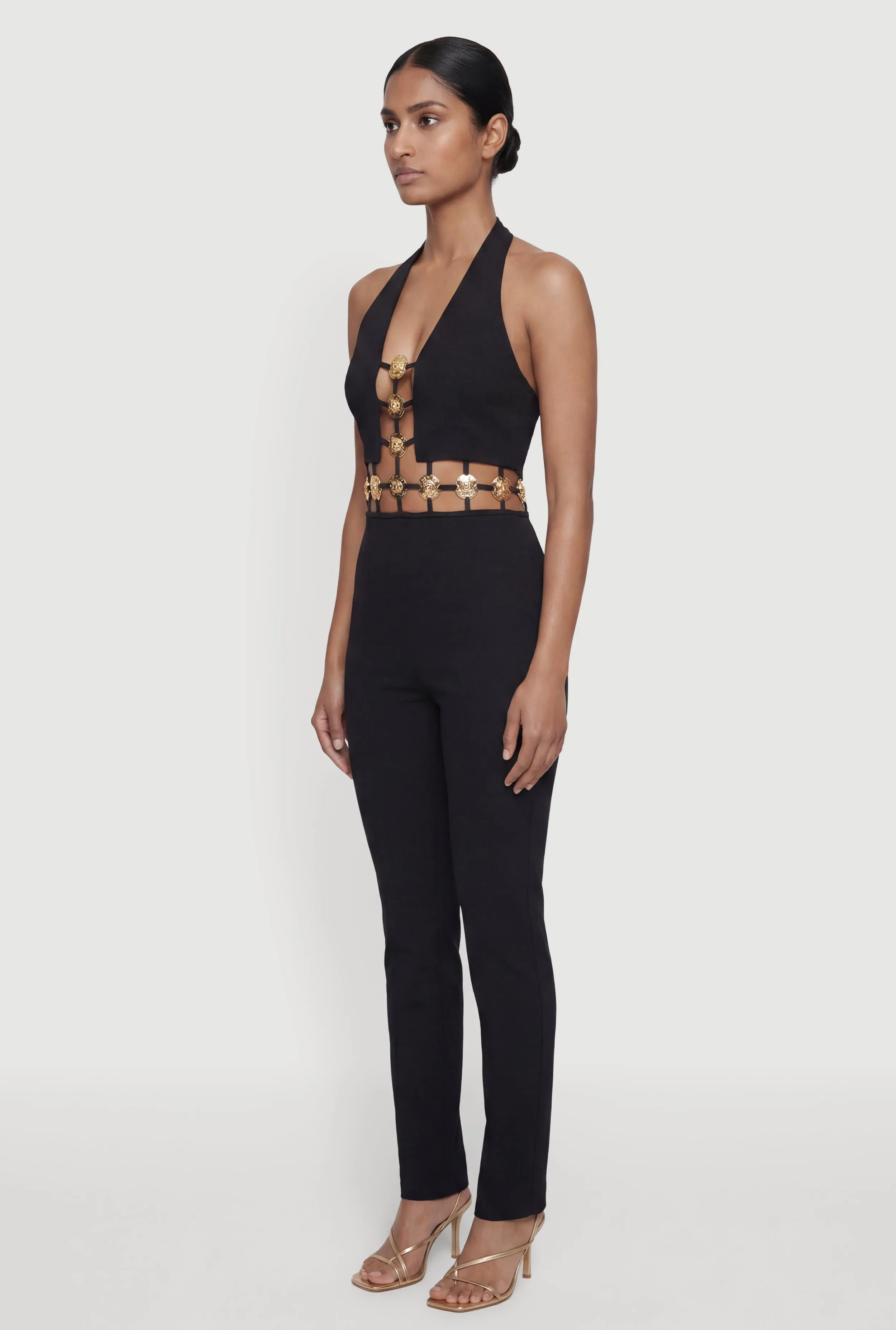 Medallion Cutout Halter Neck Jumpsuit sold by Rainbow product image thumbnail 2