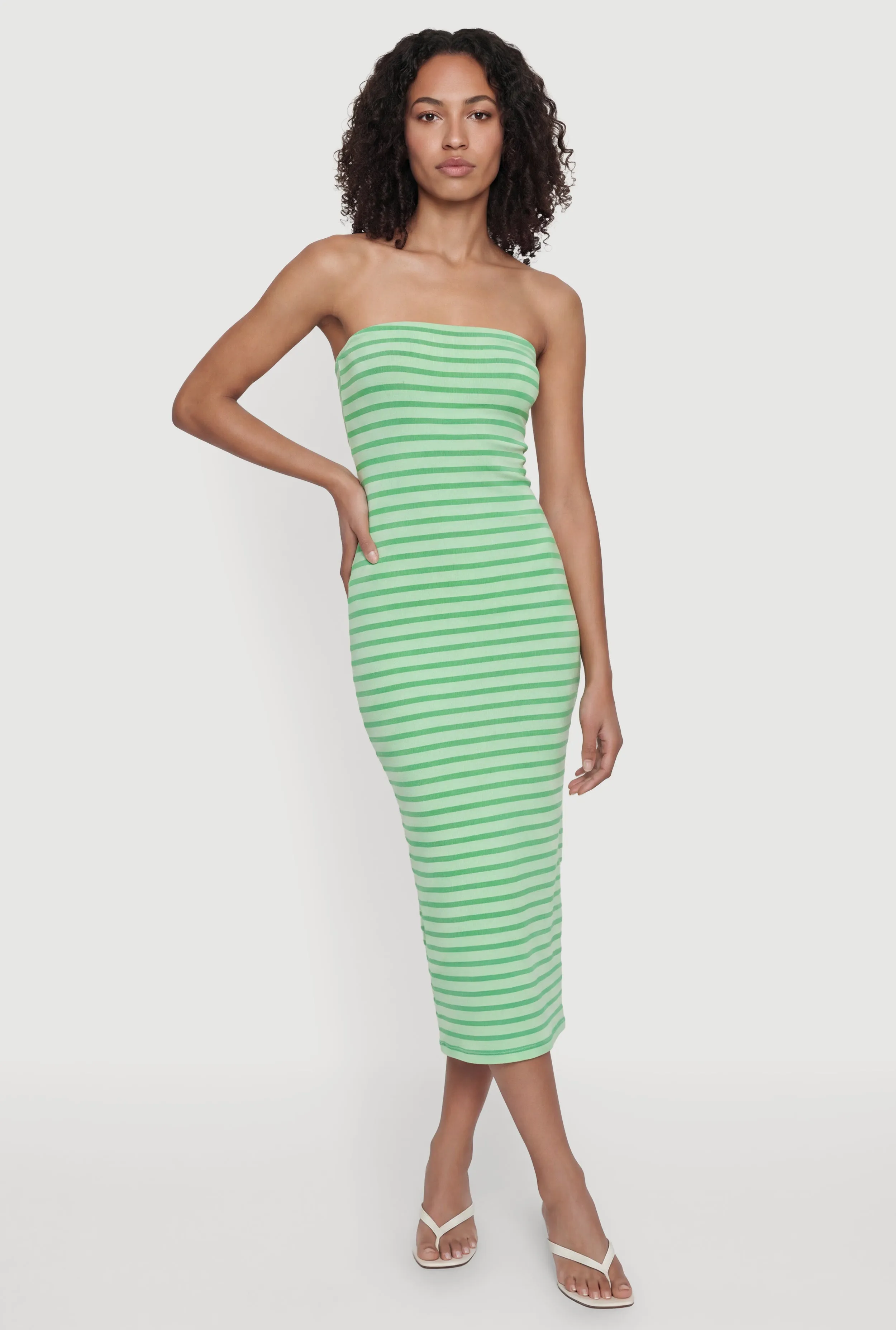Striped Tube Midi Dress sold by Rainbow product image thumbnail 5