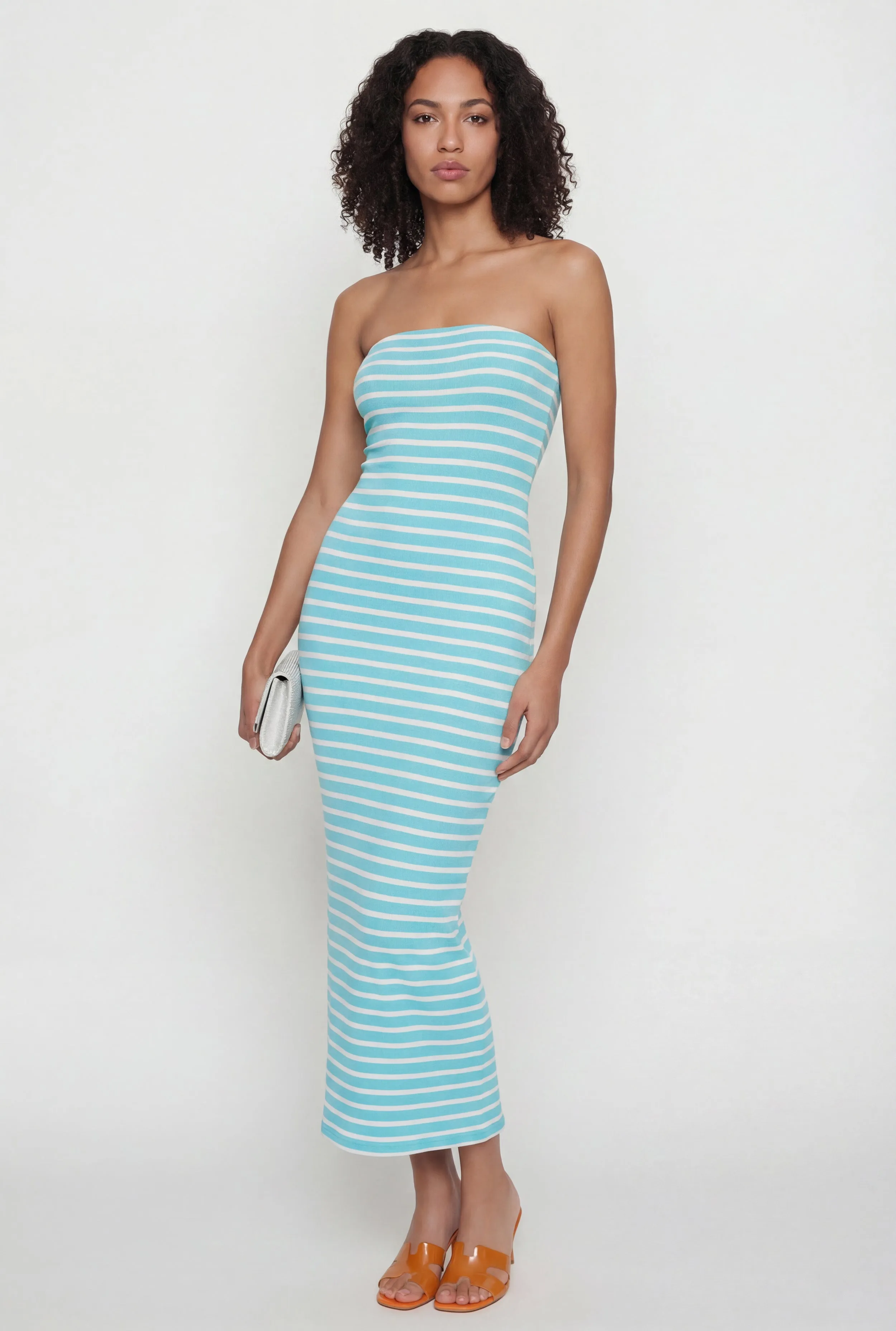 Striped Tube Midi Dress sold by Rainbow product image thumbnail 4