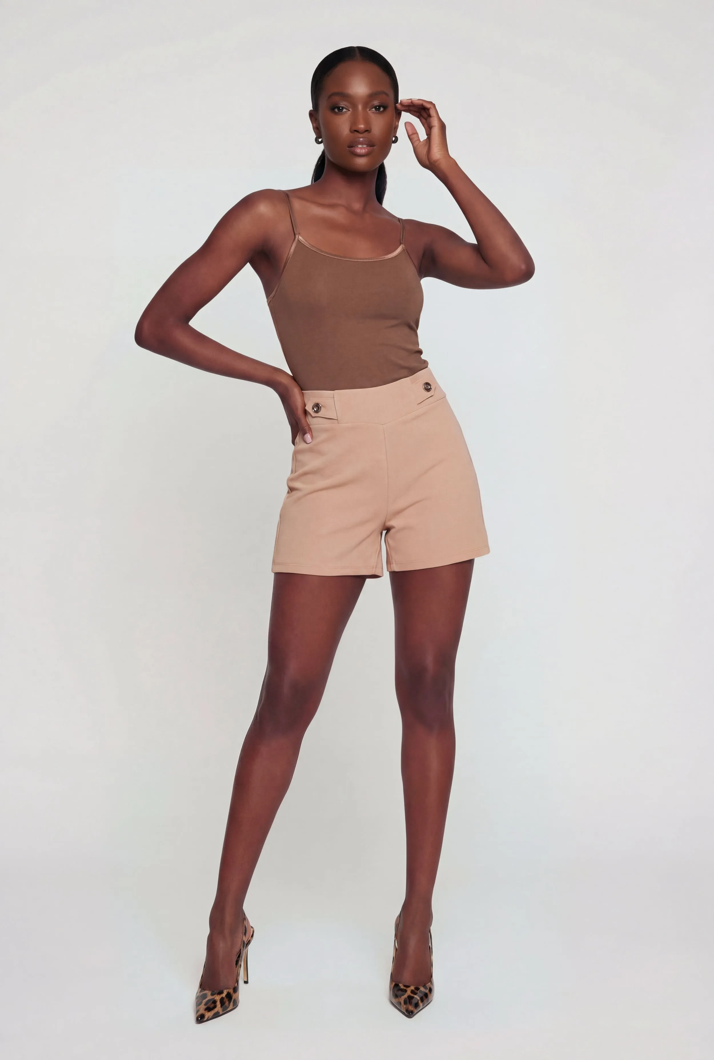 Button Detail Scuba Shorts sold by Rainbow product image thumbnail 3