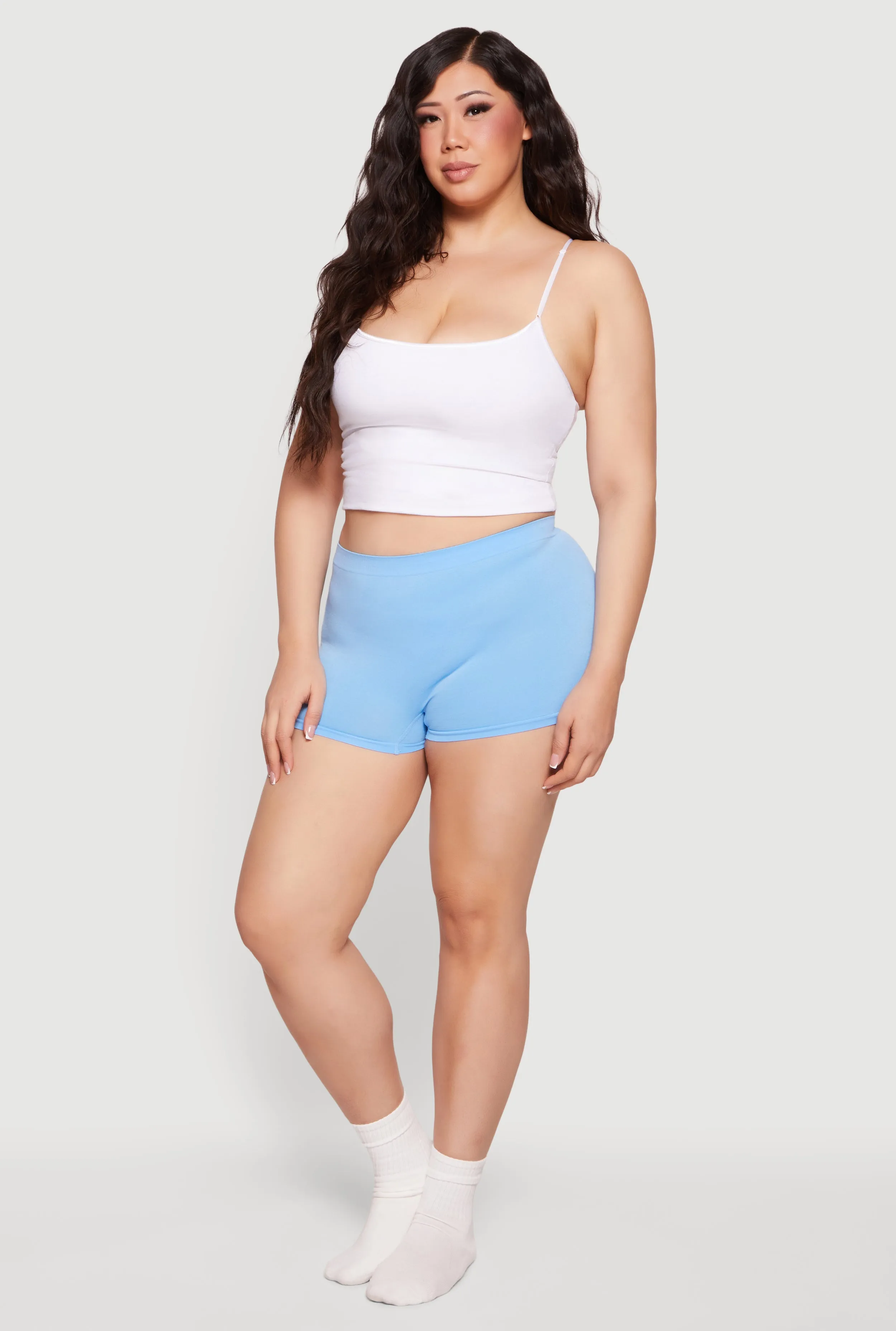 Plus Size Seamless High Waist Solid Boyshort Panty sold by Rainbow product image thumbnail 3