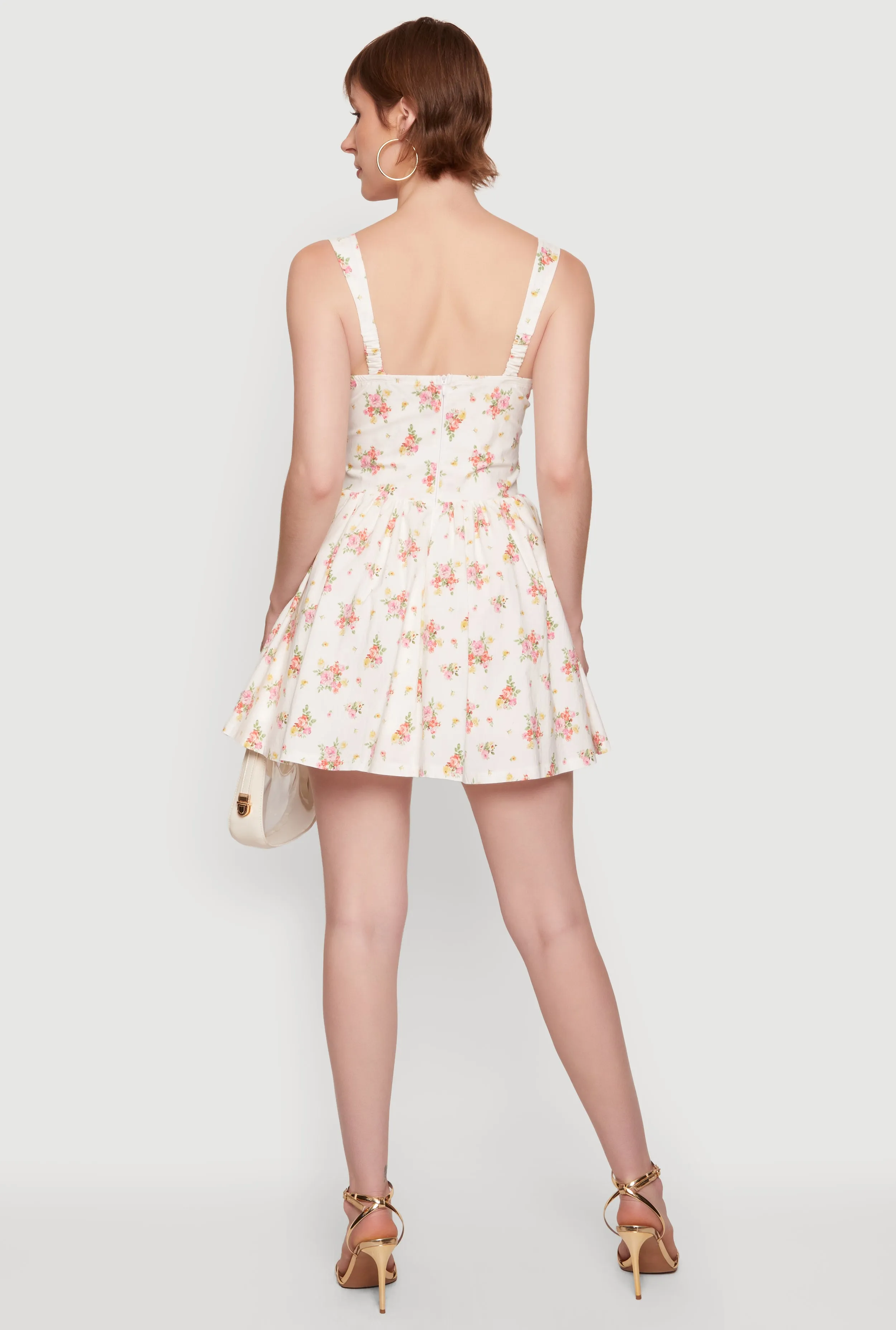 Ditsy Floral Corset Detail Mini Dress sold by Rainbow product image thumbnail 3
