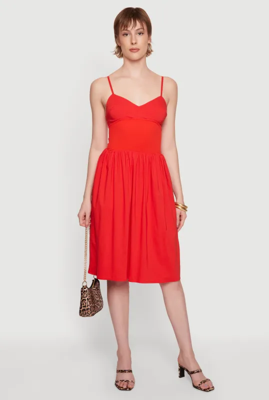 Sleeveless Sweetheart Midi Dress made by Haute Monde