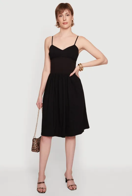 Sleeveless Sweetheart Midi Dress made by Haute Monde