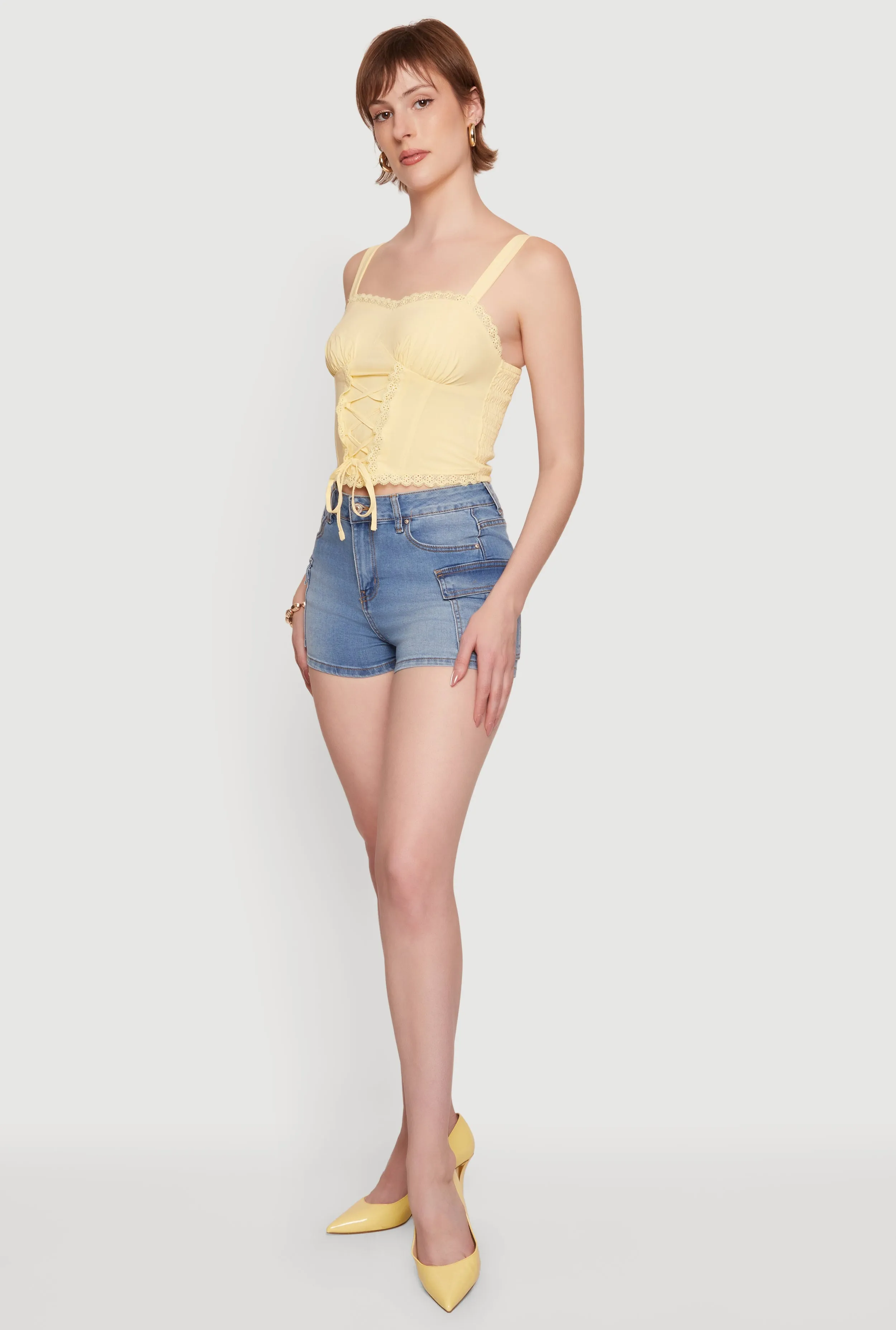 Lace Up Front Bustier Top sold by Rainbow product image thumbnail 3