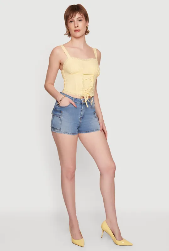 Lace Up Front Bustier Top made by iris