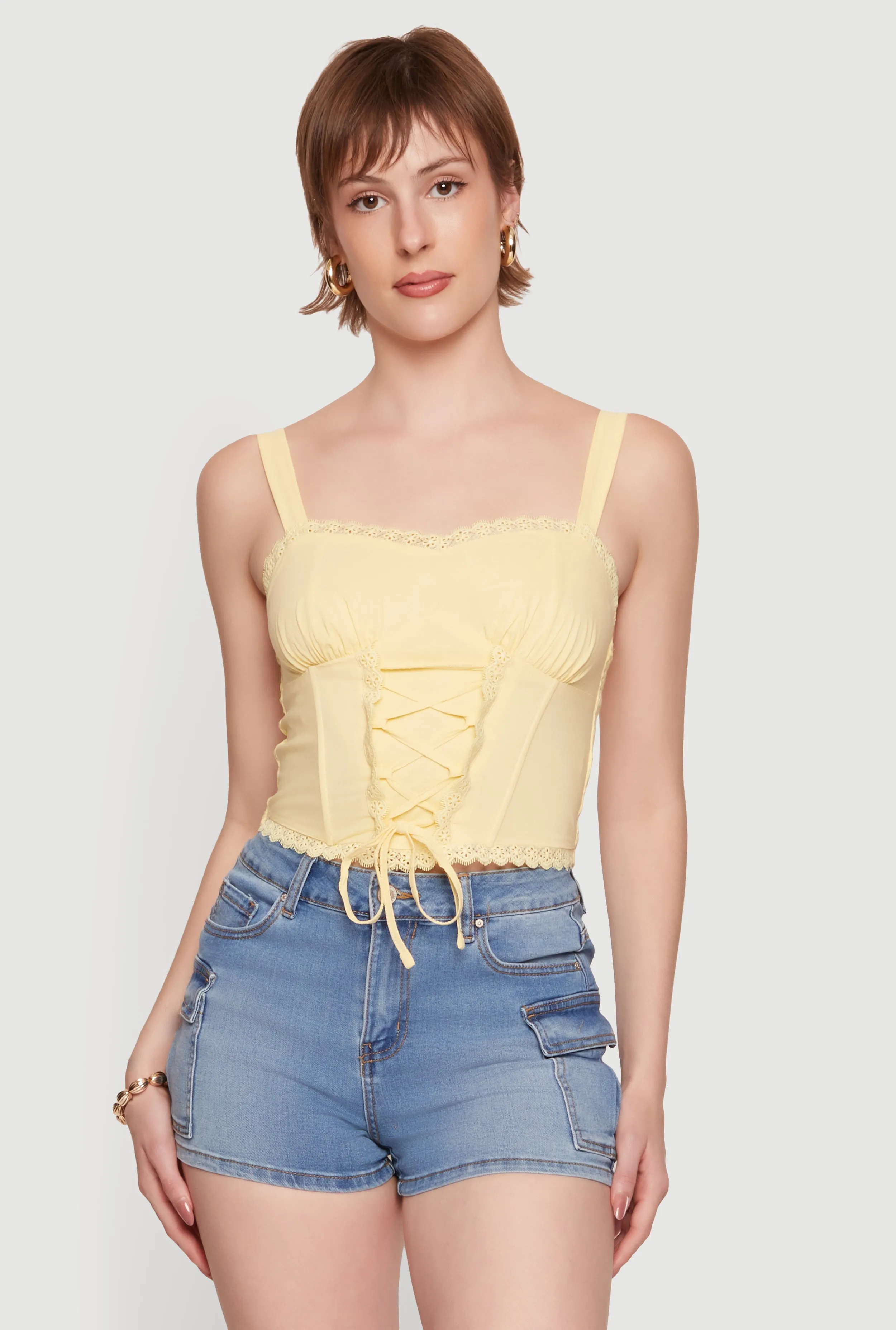Lace Up Front Bustier Top sold by Rainbow product image thumbnail 2