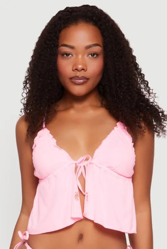 Tie Front Flyaway Tankini Top made by Rainbow