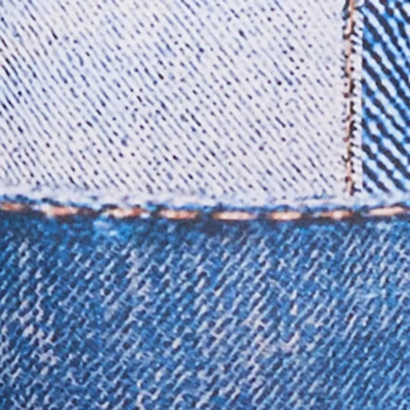 Denim Patch Patterned Midi Tube Dress sold by Rainbow product image thumbnail 4