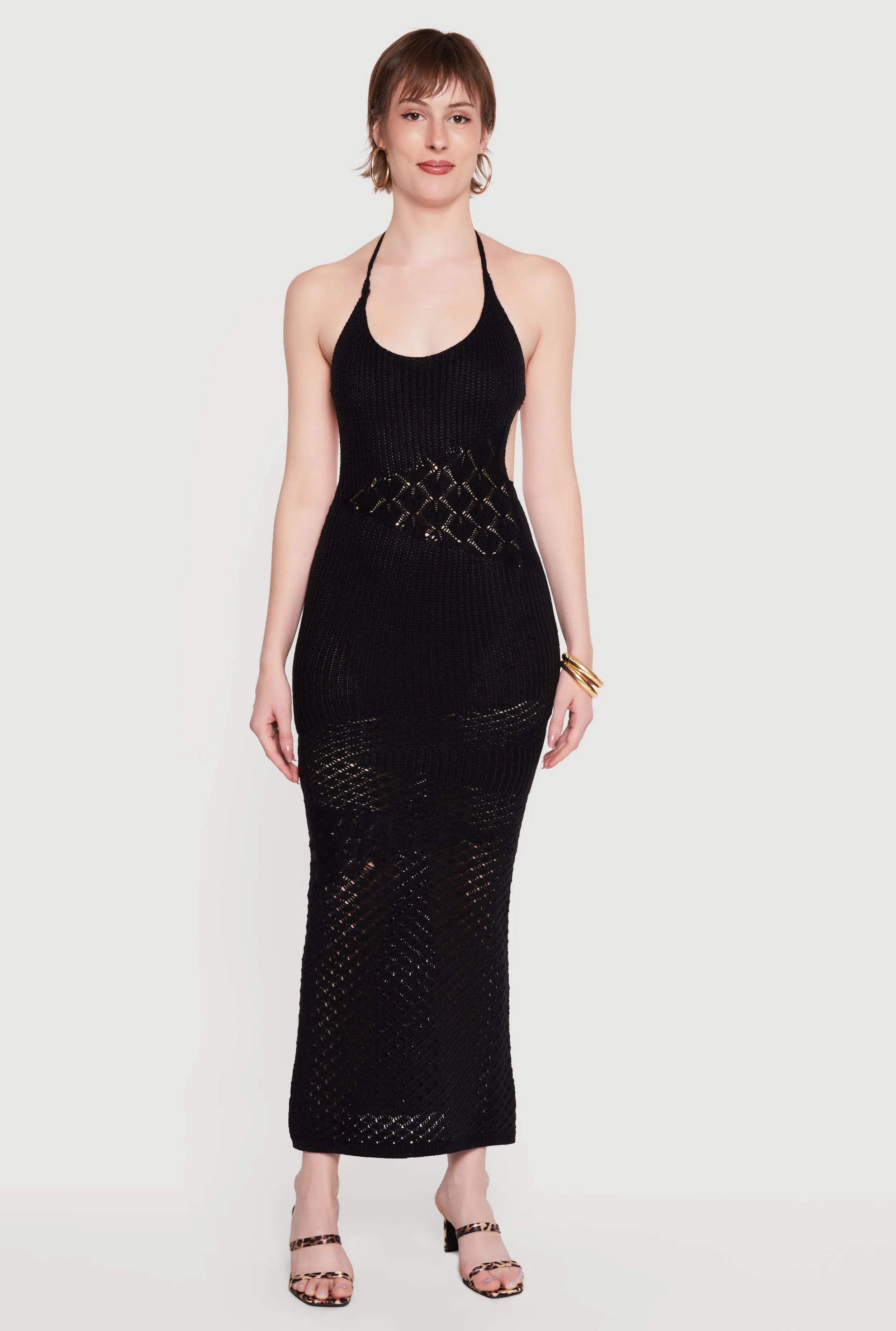 Crochet Tie Back Halter Dress sold by Rainbow product image thumbnail 2