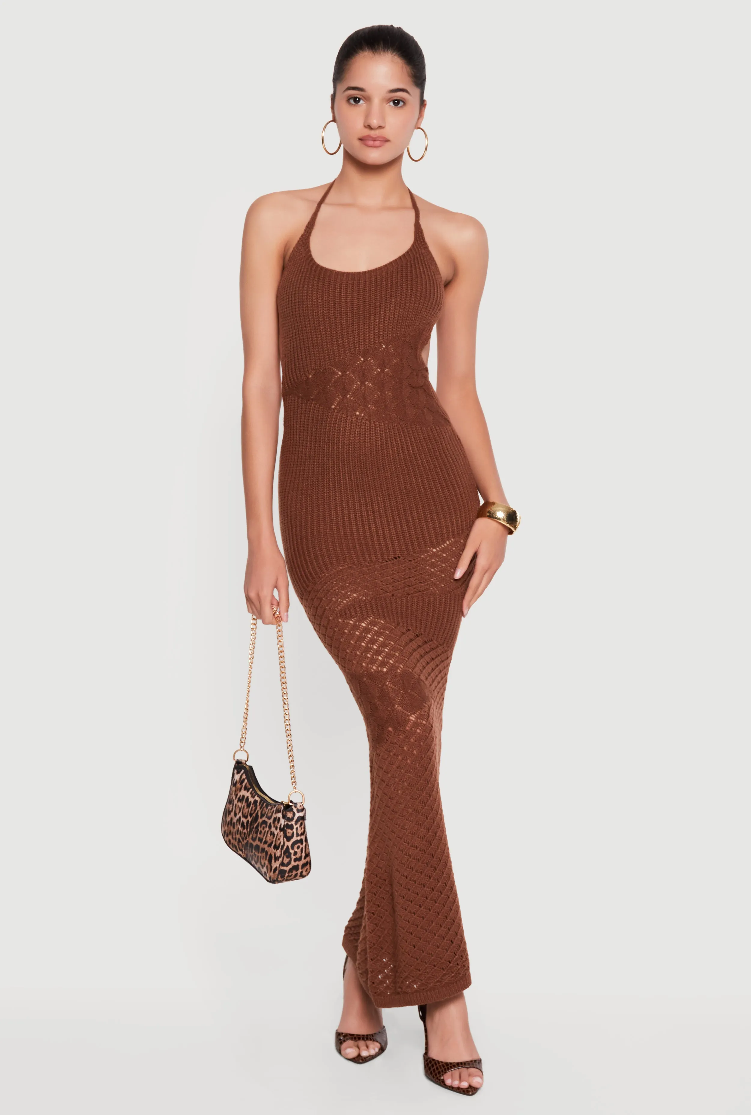 Crochet Tie Back Halter Dress sold by Rainbow product image thumbnail 3