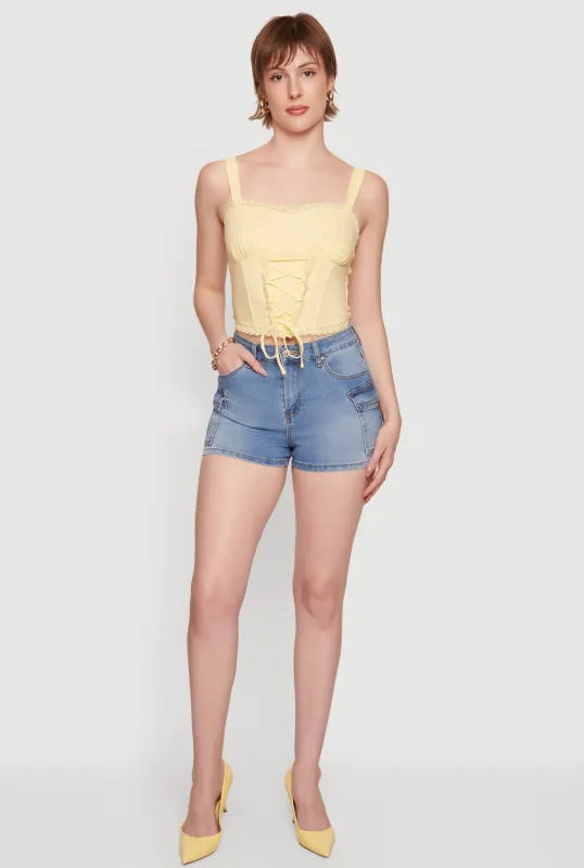 WAX Denim Cargo Shorts made by Rainbow