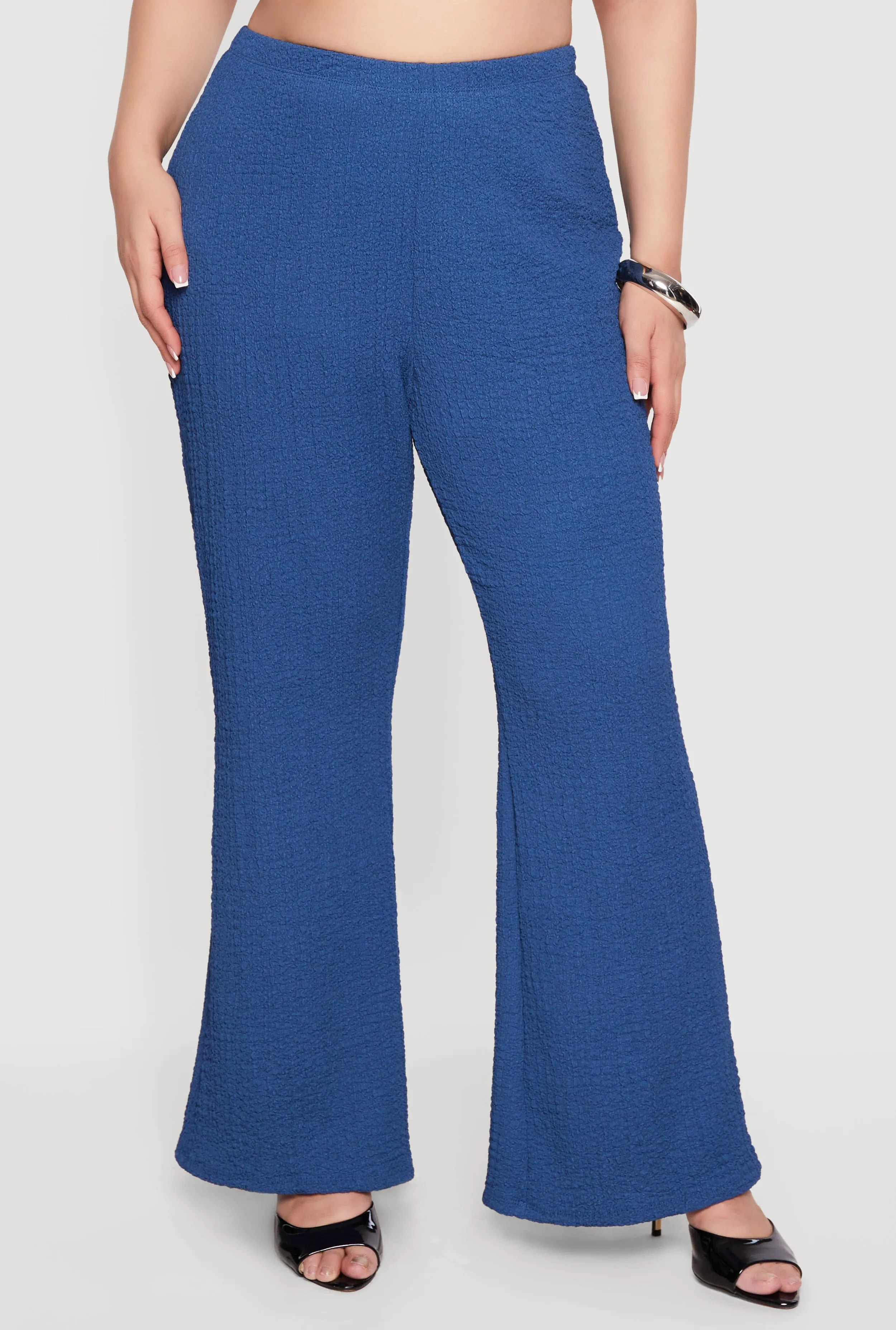 Plus Size High Waisted Textured Knit Pants sold by Rainbow product image thumbnail 3