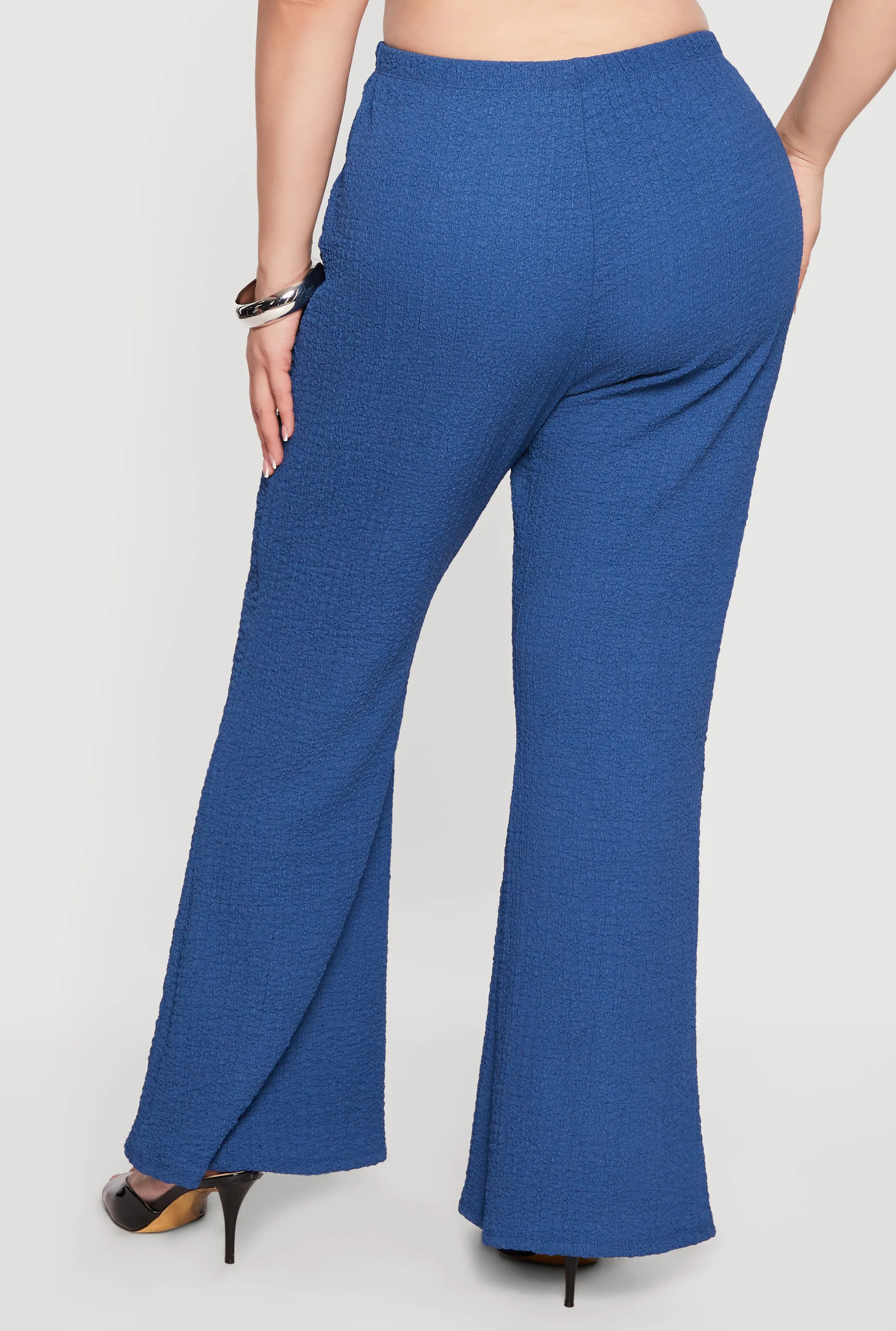 Plus Size High Waisted Textured Knit Pants sold by Rainbow product image thumbnail 5