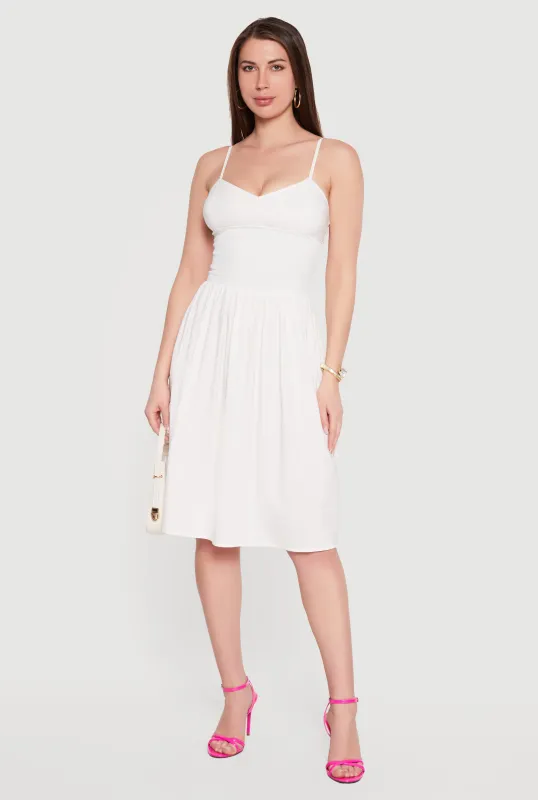 Sleeveless Sweetheart Midi Dress made by Haute Monde