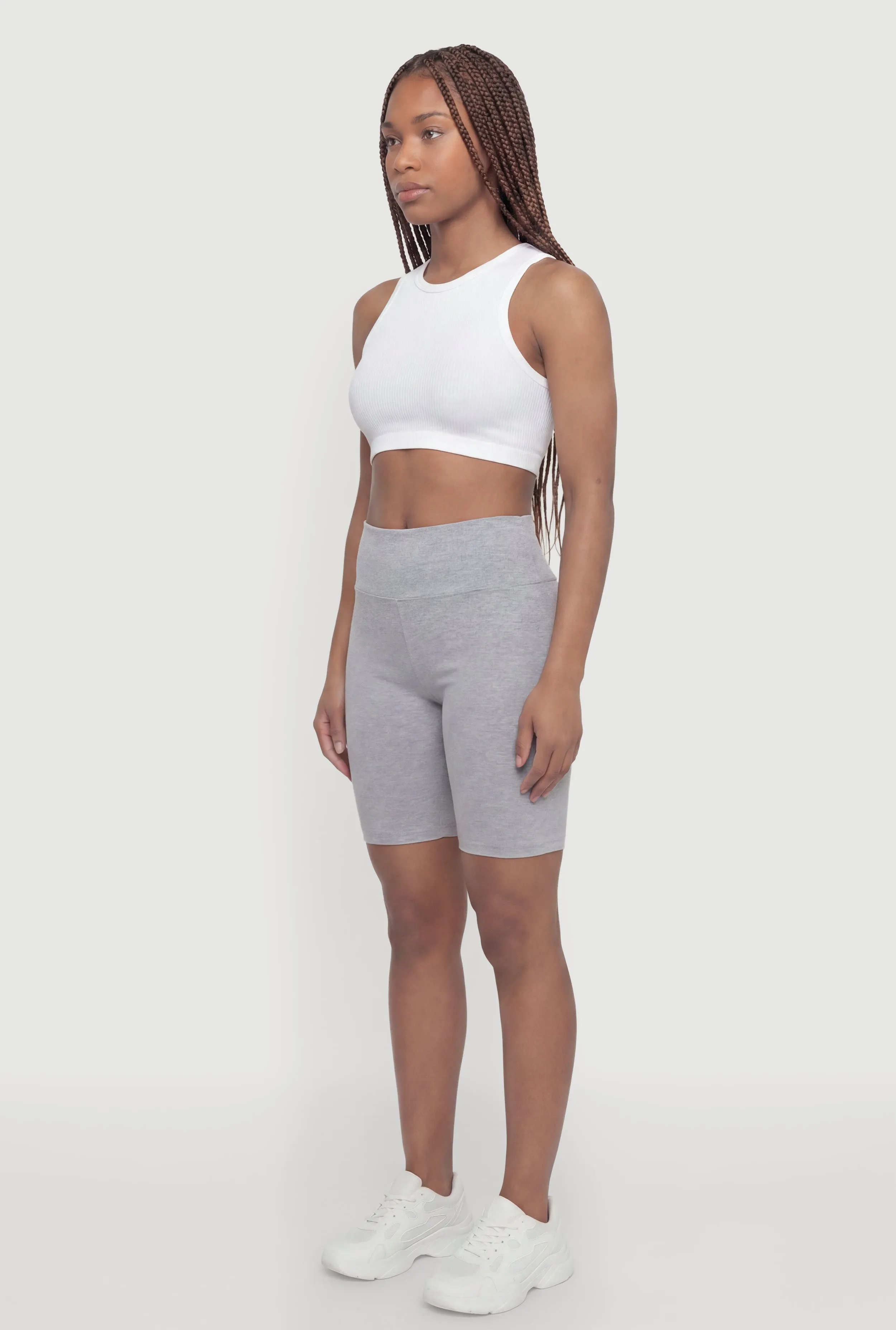 High Waisted Bike Shorts with Cell Phone Pockets sold by Rainbow product image thumbnail 3