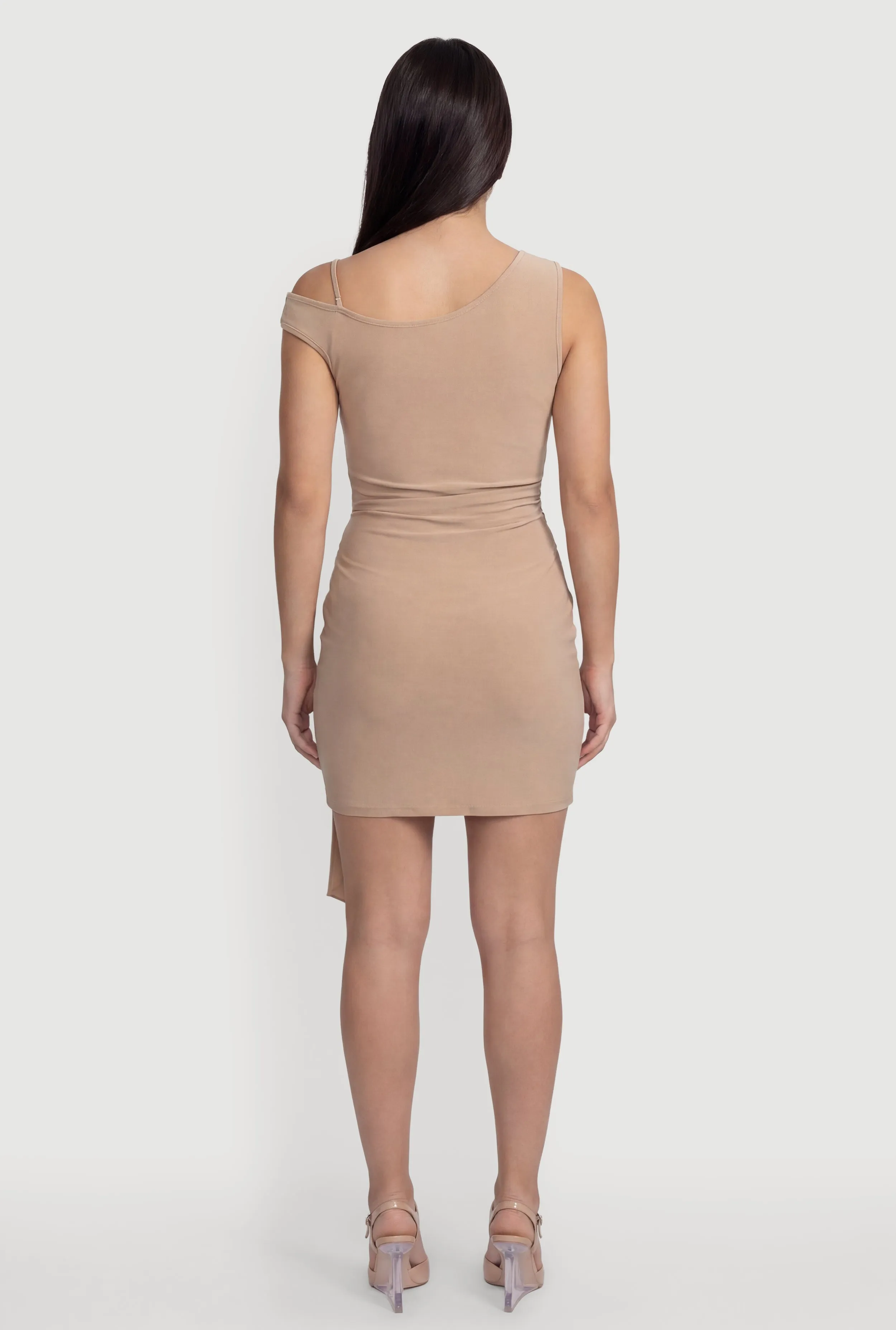Belted Front One Shoulder Mini Dress sold by Rainbow product image thumbnail 5