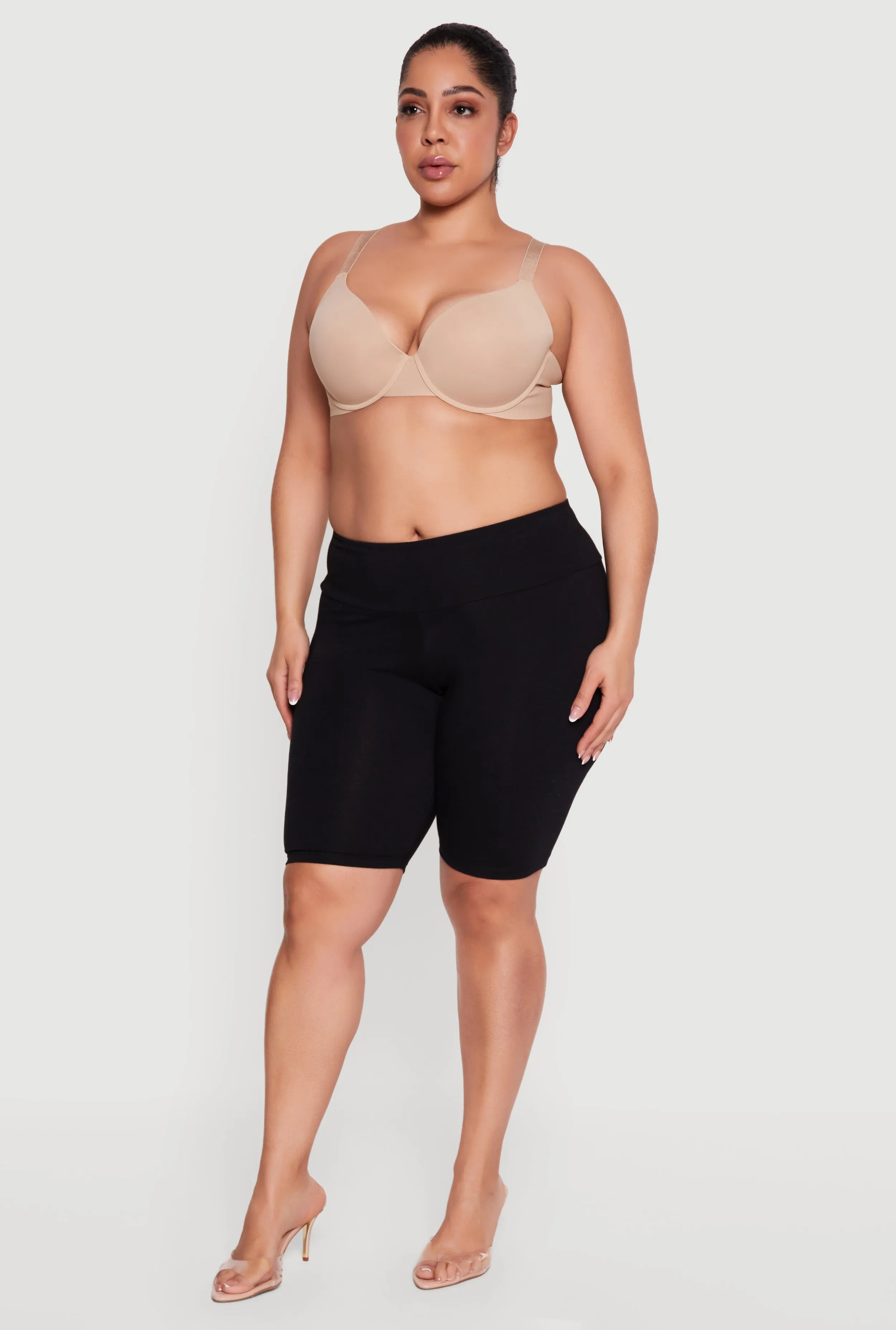 Plus Size Laser Cut Seamless Plunge Bra sold by Rainbow product image thumbnail 3