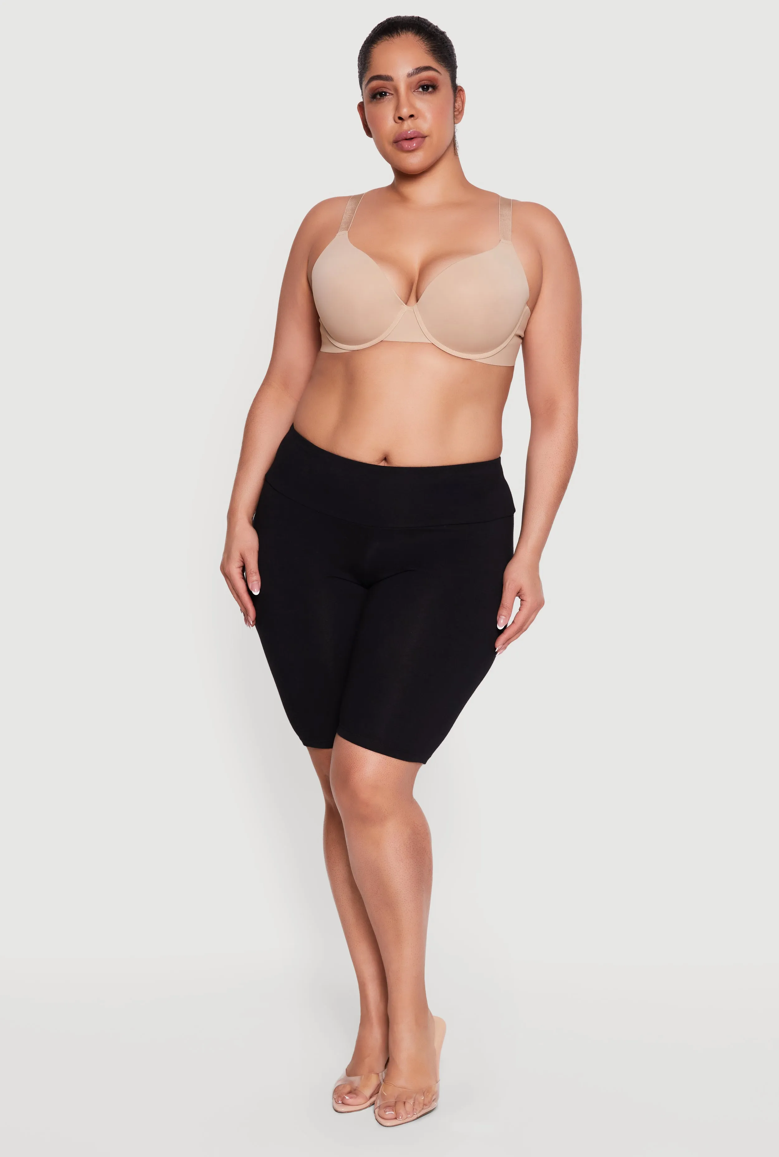 Plus Size Laser Cut Seamless Plunge Bra sold by Rainbow product image thumbnail 2