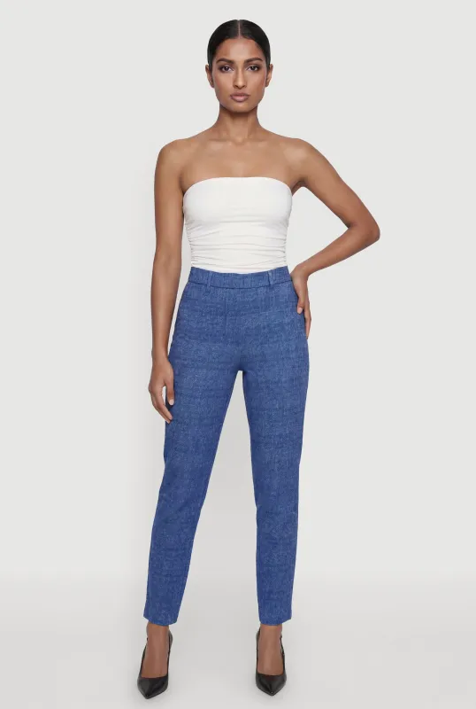 Hyper Stretch High Waisted Pull On Skinny Pants made by Rainbow