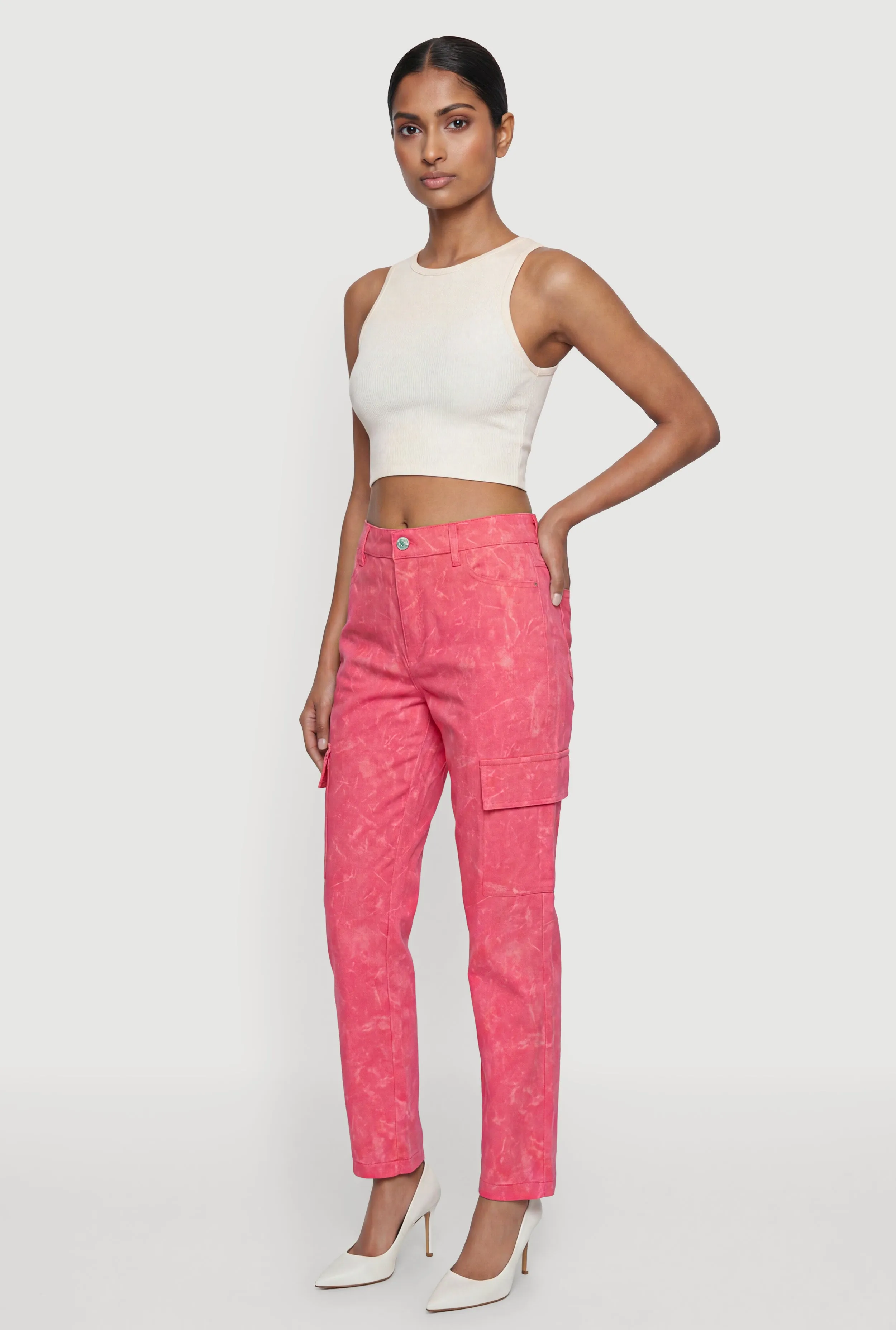 Hyper Stretch High Waisted Pull On Cargo Pants sold by Rainbow