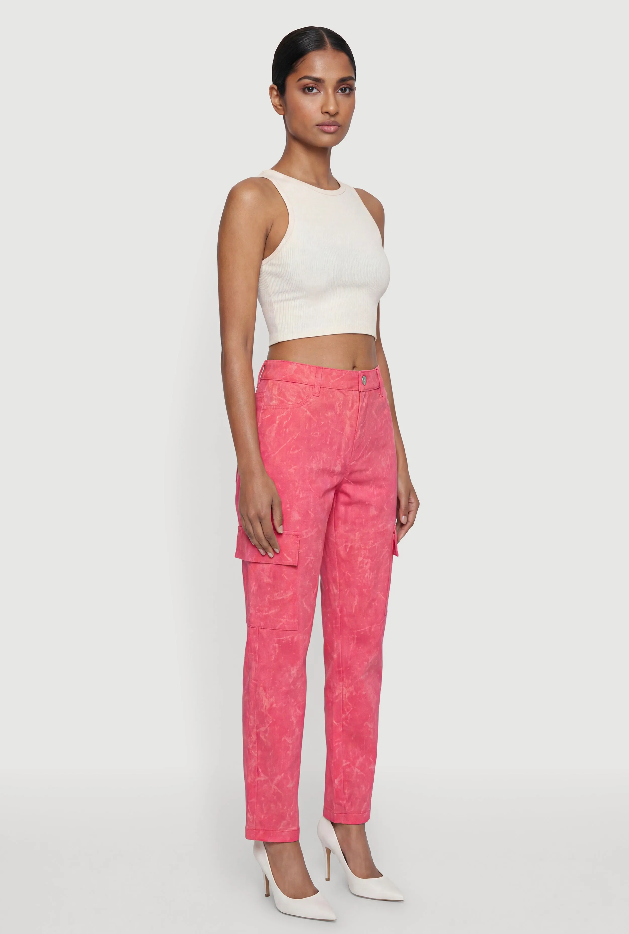 Hyper Stretch High Waisted Pull On Cargo Pants sold by Rainbow product image thumbnail 2