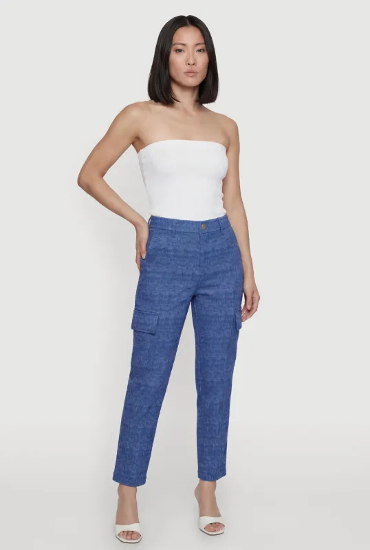 Hyper Stretch High Waisted Pull On Cargo Pants made by Rainbow